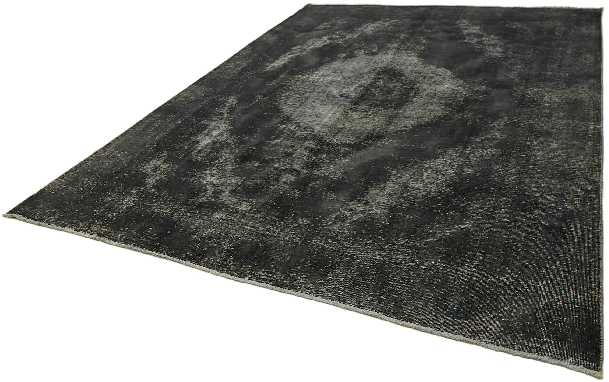 9 x 12 Black Overdyed Large Area Rug - 7253