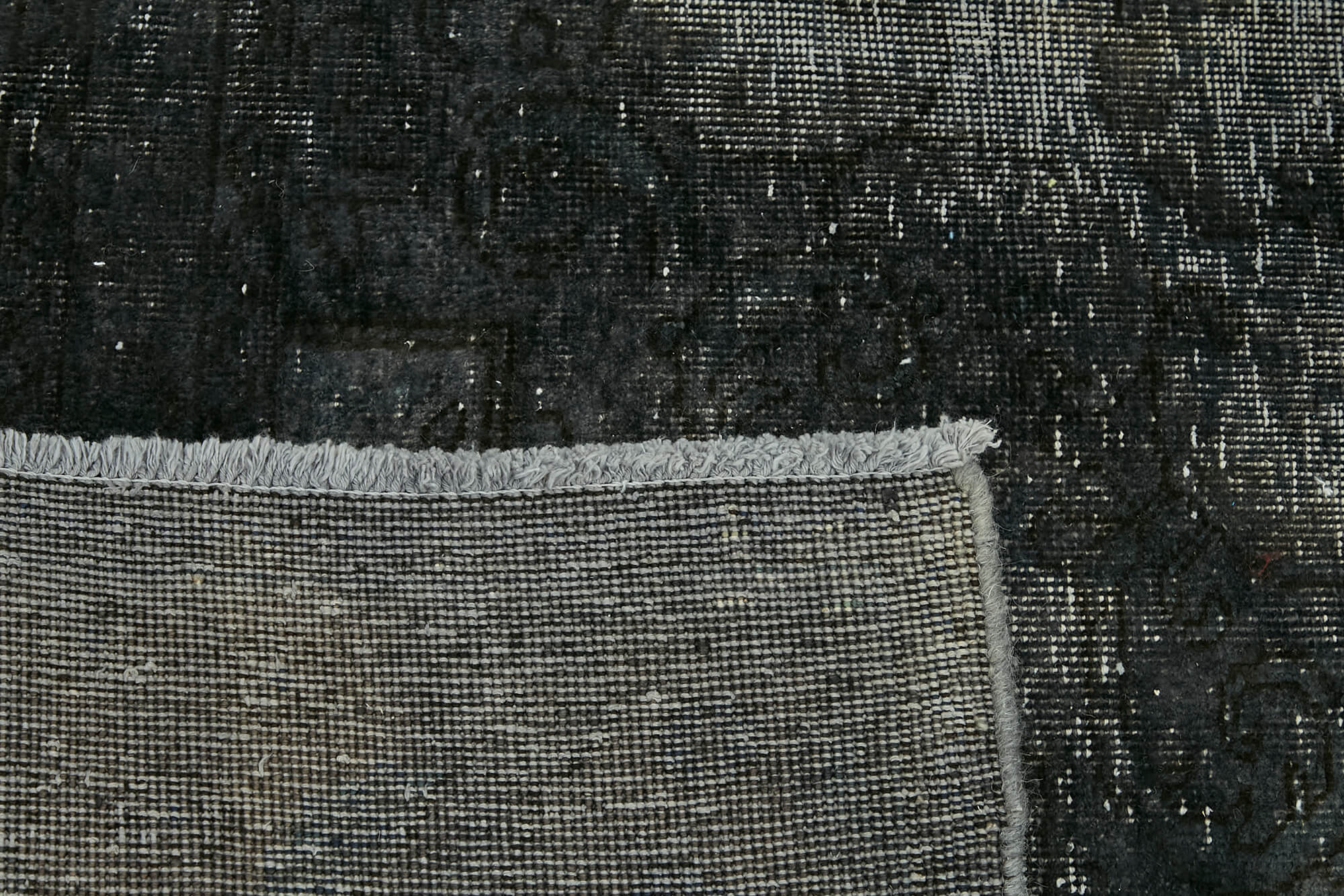 9 x 12 Black Overdyed Large Area Rug - 7253