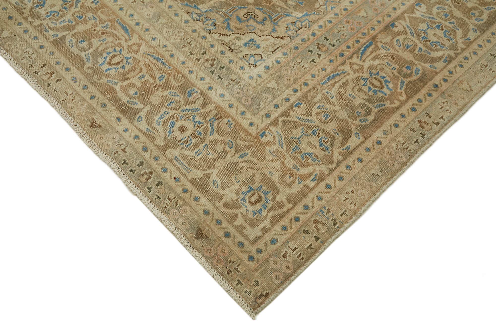 9 x 12 Beige Vintage Large Area Rug - 7254