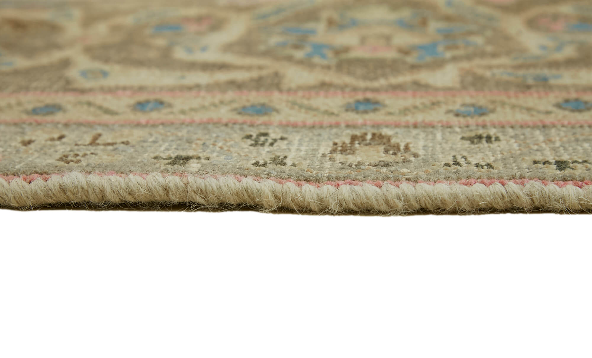 9 x 12 Beige Vintage Large Area Rug - 7254