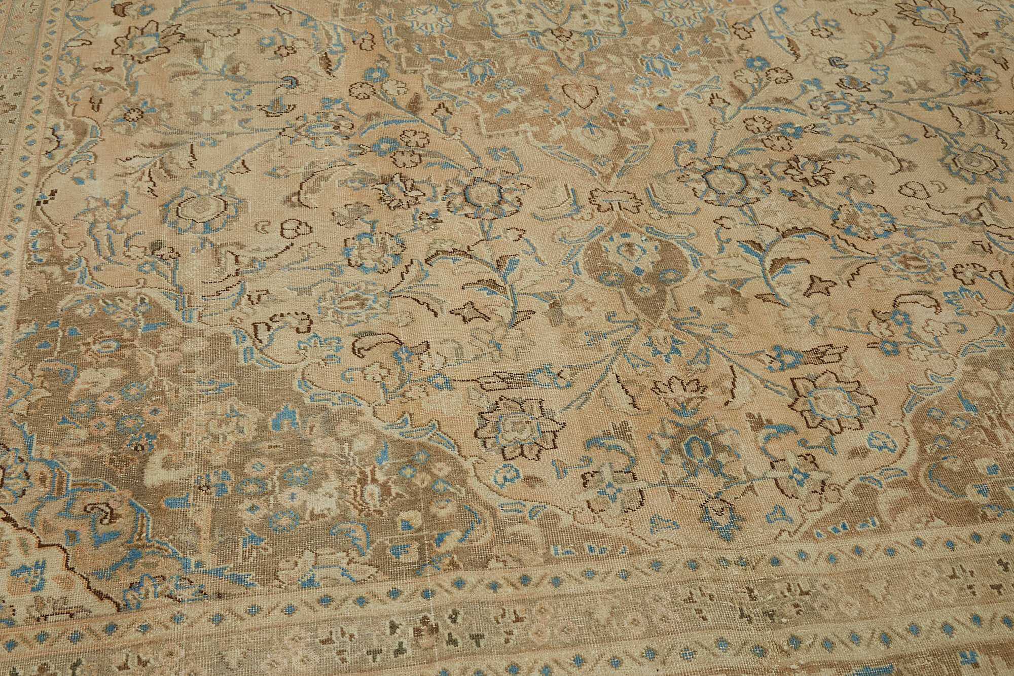 9 x 12 Beige Vintage Large Area Rug - 7254