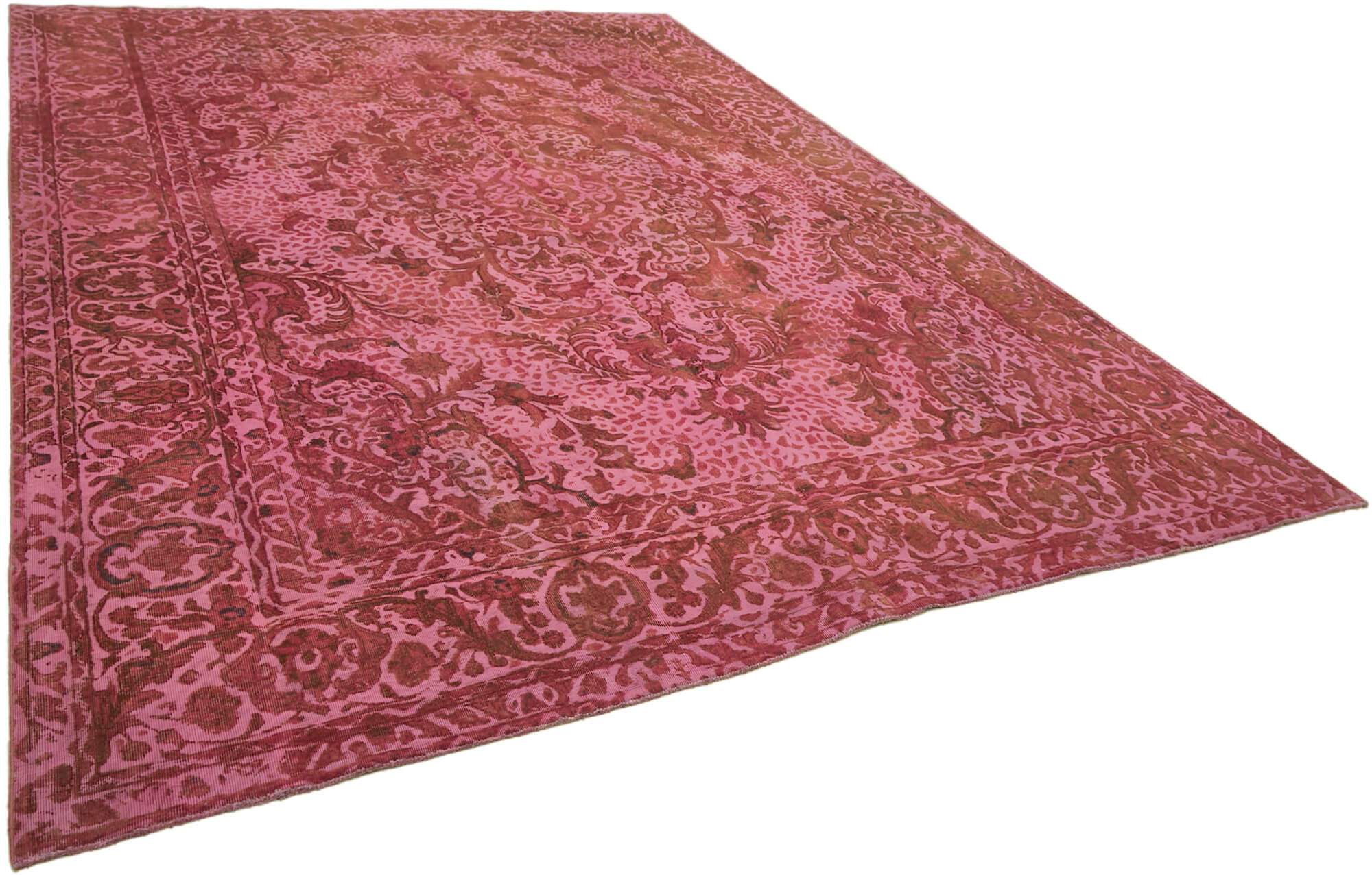 10 x 13 Red Overdyed Large Area Rug - 7255