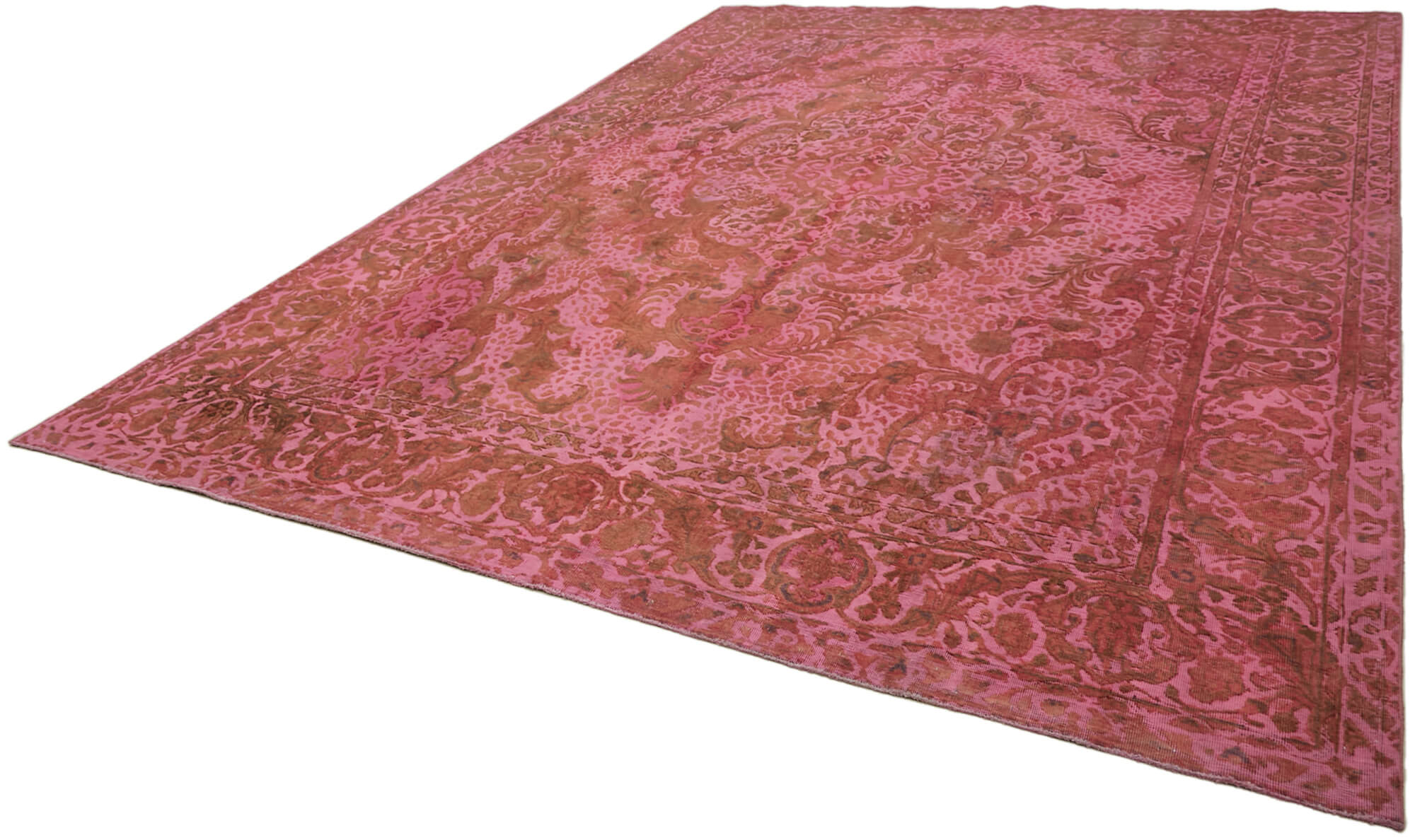 10 x 13 Red Overdyed Large Area Rug - 7255