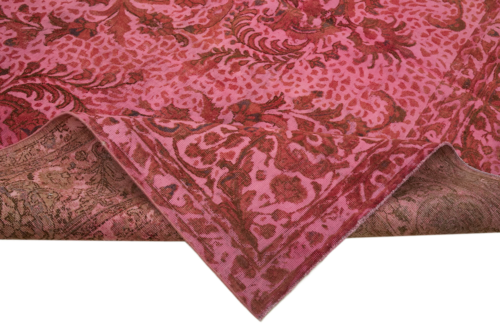 10 x 13 Red Overdyed Large Area Rug - 7255