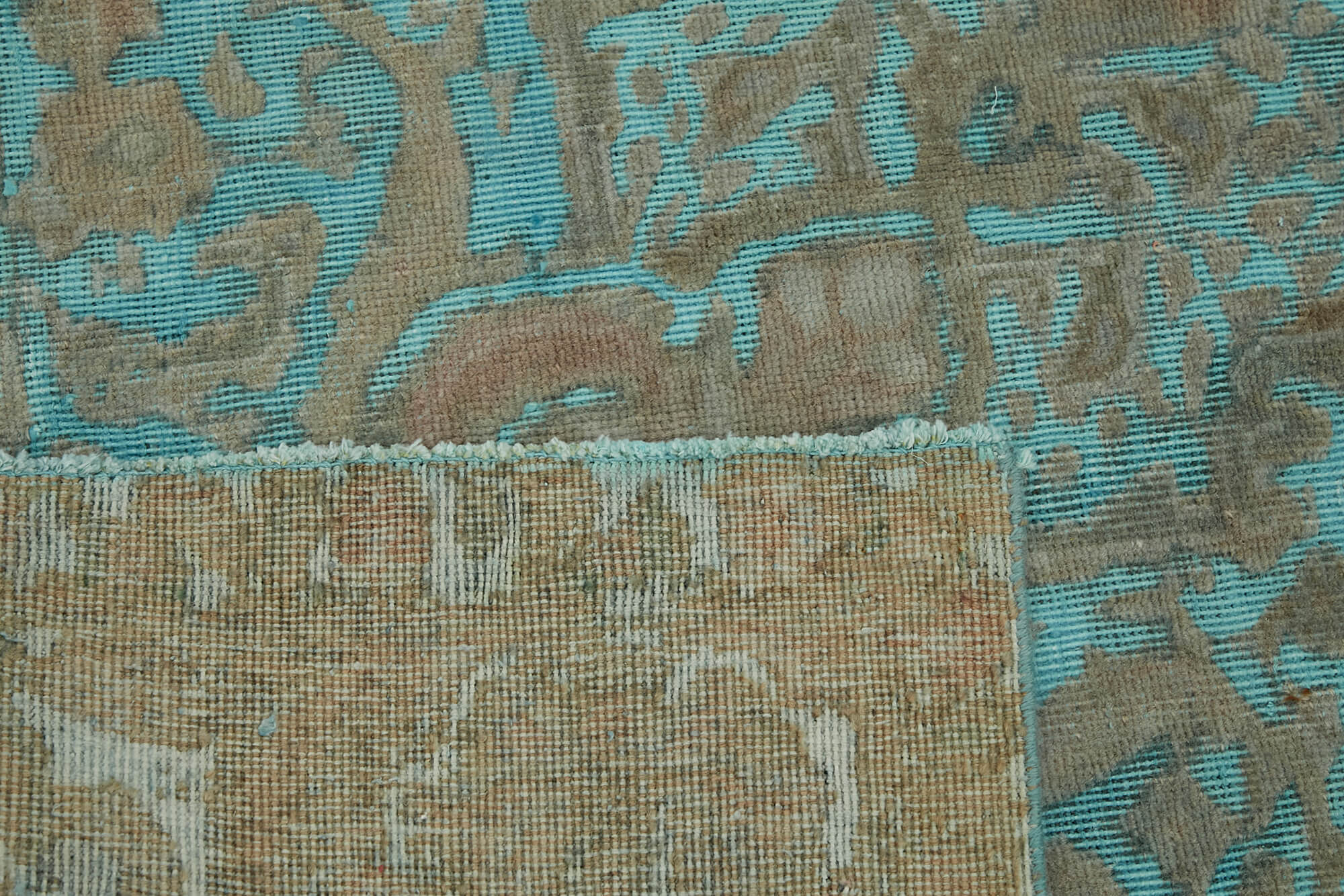 10 x 12 Turquoise Overdyed Large Area Rug - 7257