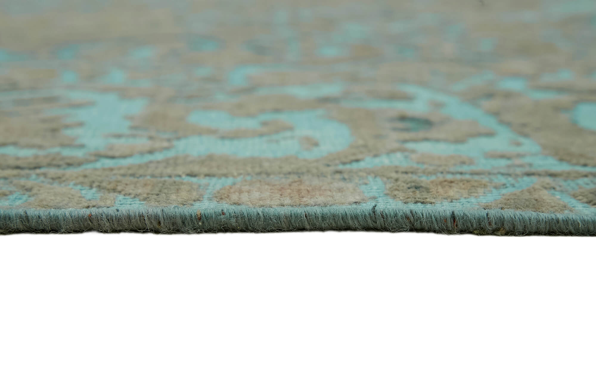 10 x 12 Turquoise Overdyed Large Area Rug - 7257