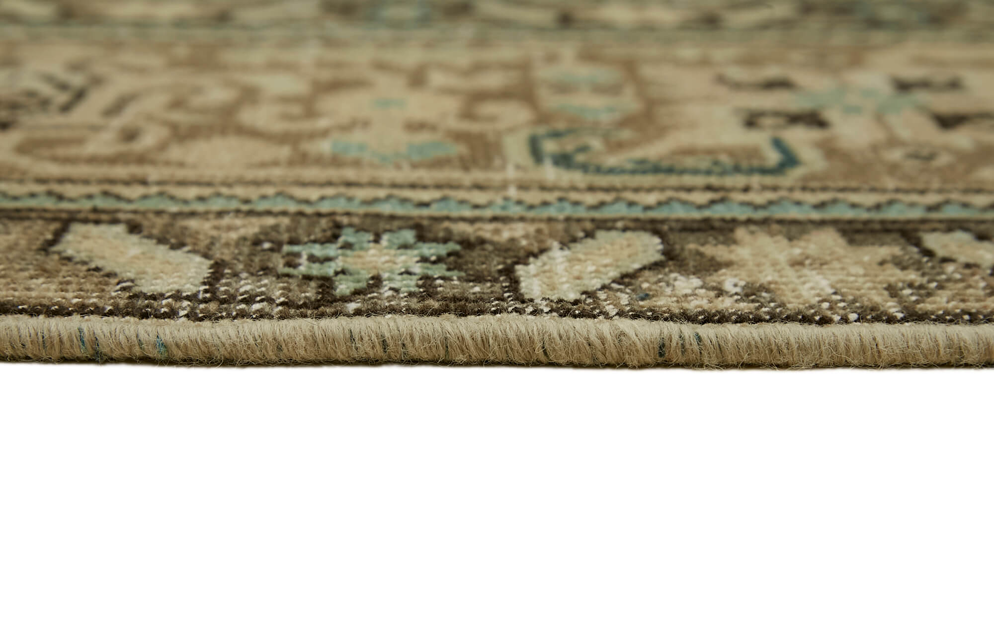 10 x 13 Beige Vintage Large Area Rug - 7262