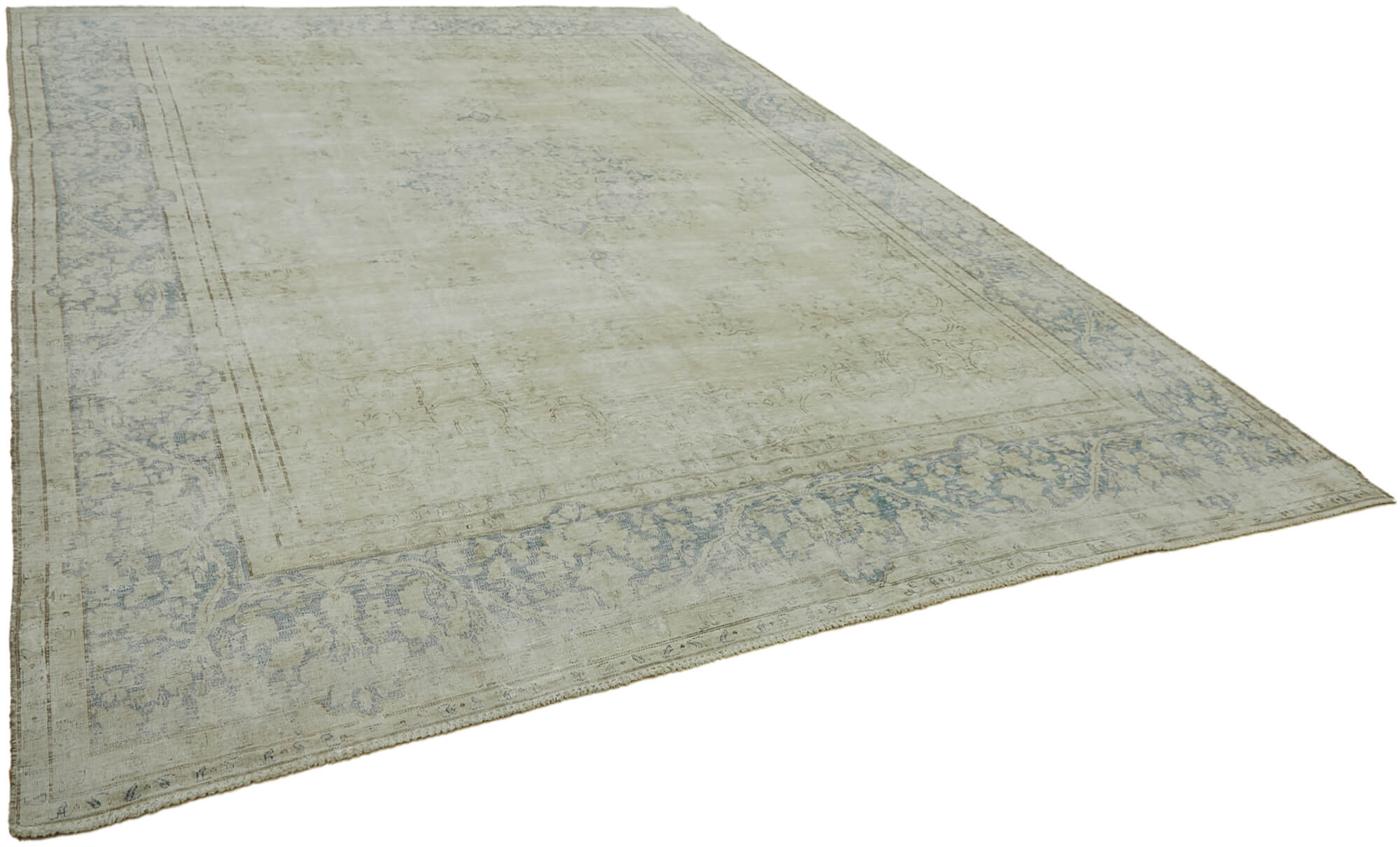 10 x 13 Beige Vintage Large Area Rug - 7265