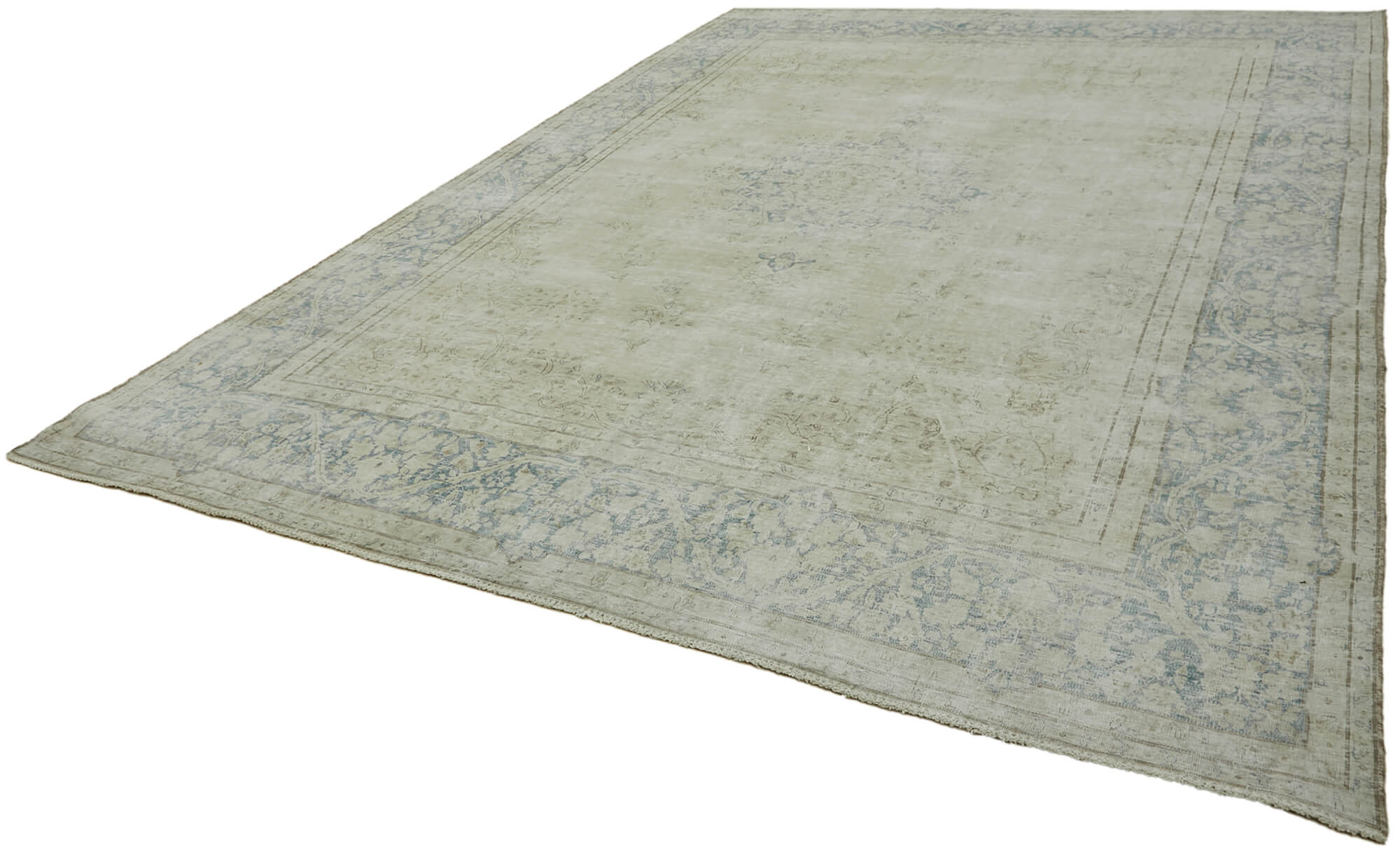 10 x 13 Beige Vintage Large Area Rug - 7265