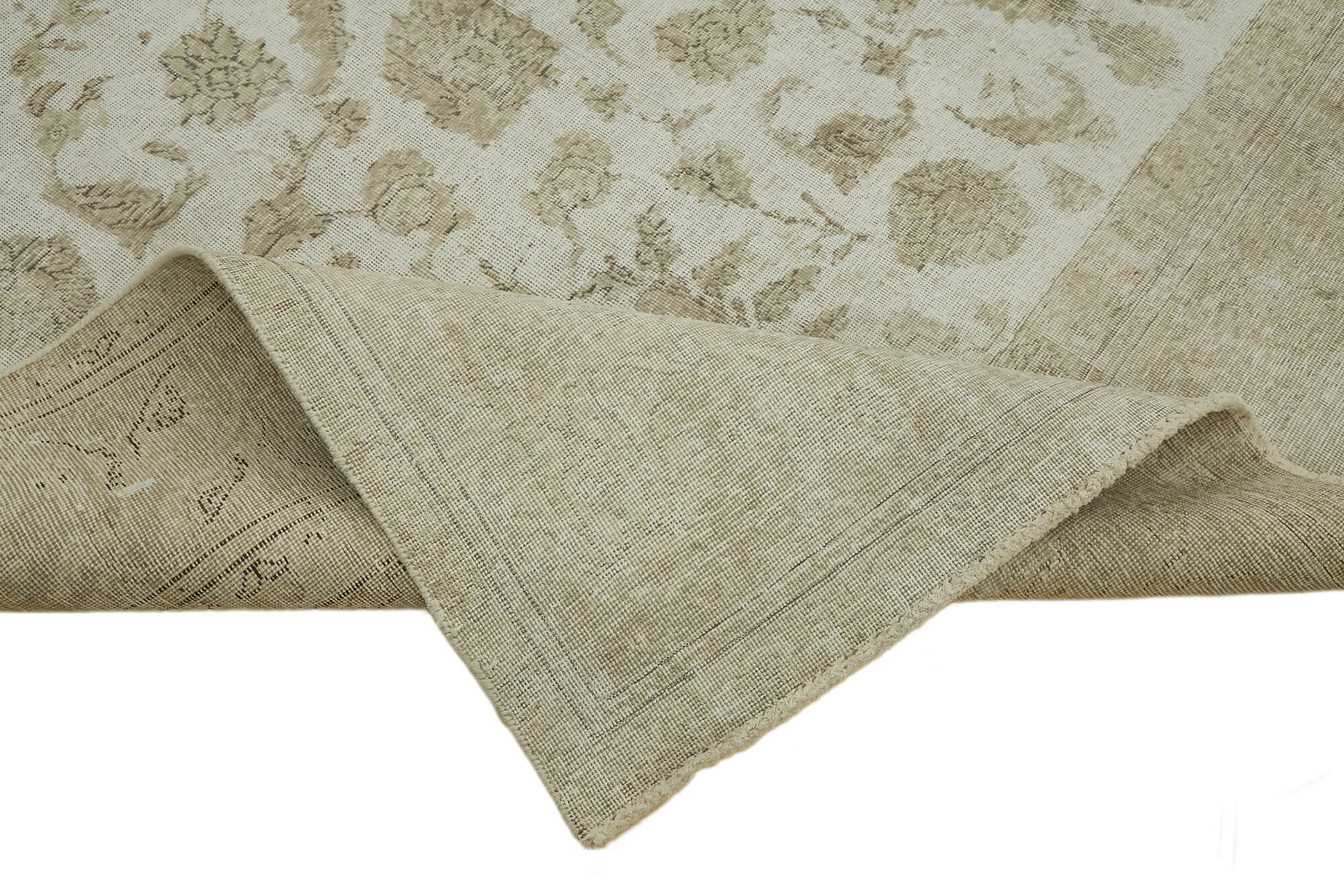 9 x 12 Beige Vintage Large Area Rug - 7267