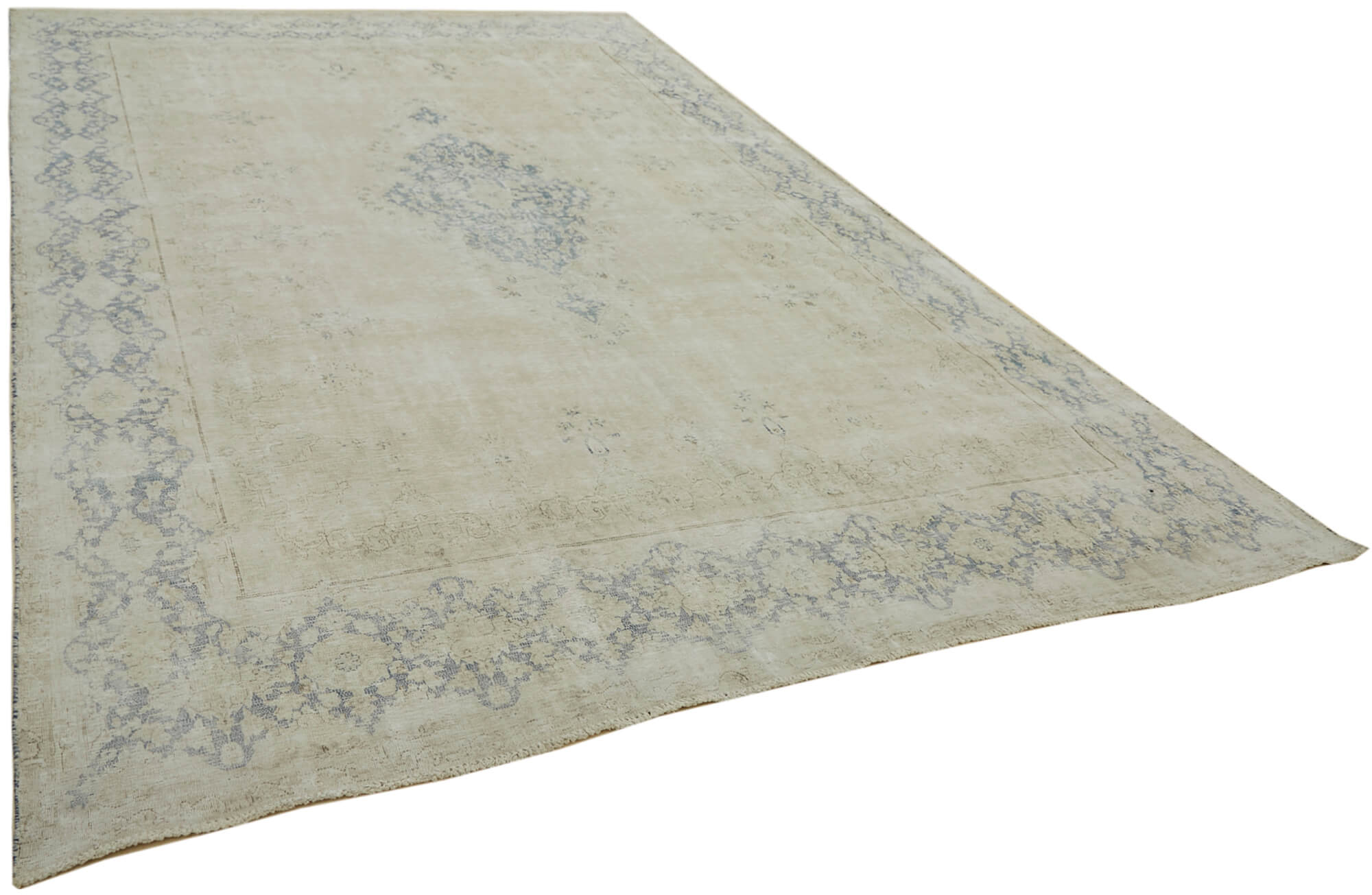 10 x 14 Beige Vintage Large Area Rug - 7269