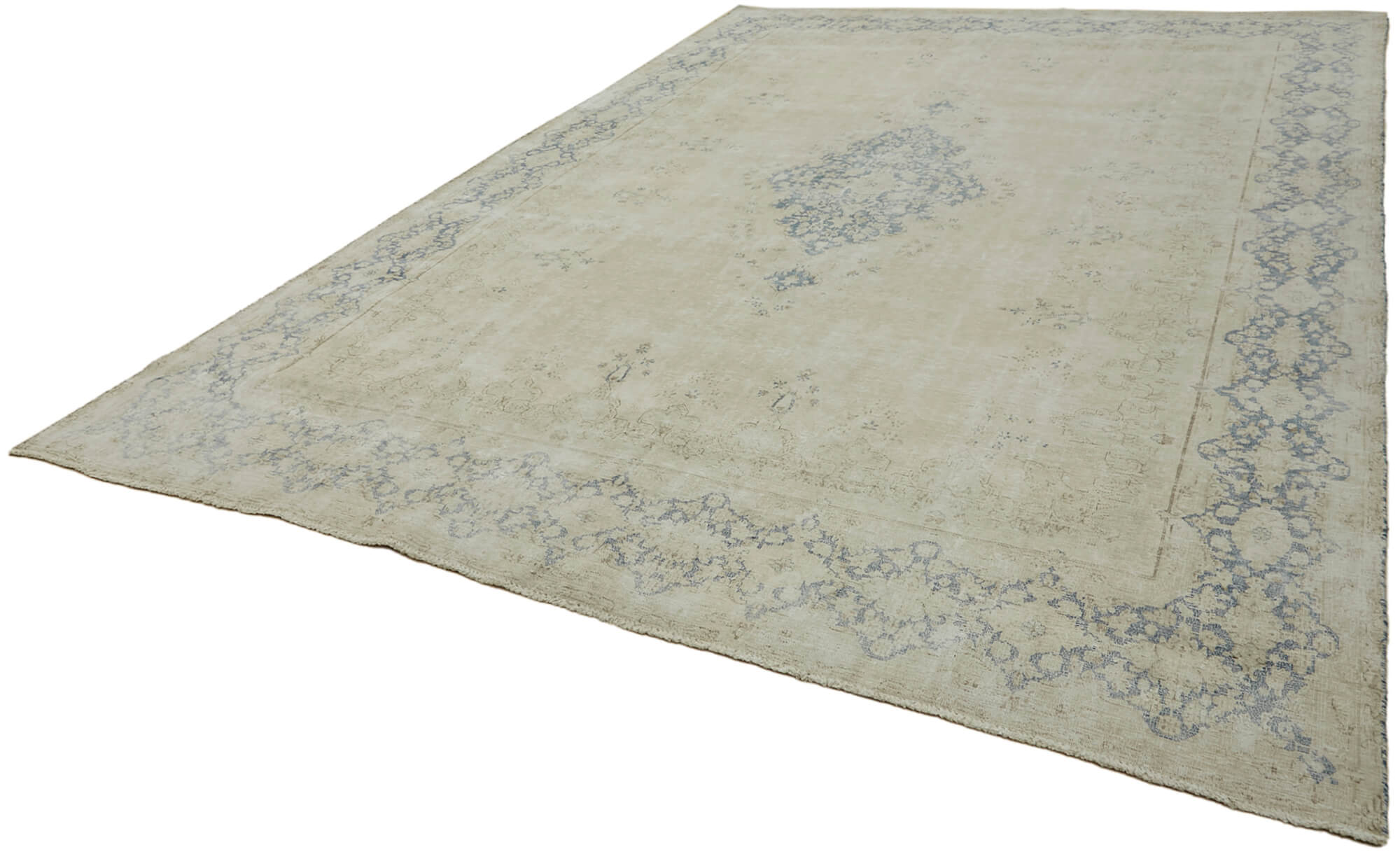 10 x 14 Beige Vintage Large Area Rug - 7269