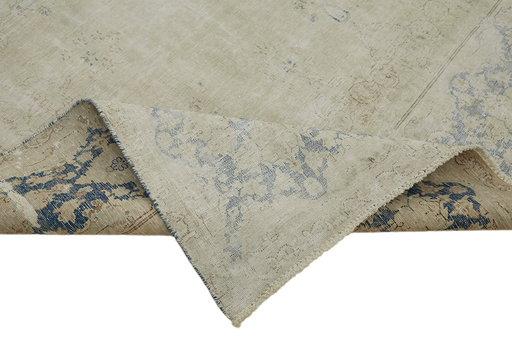 10 x 14 Beige Vintage Large Area Rug - 7269