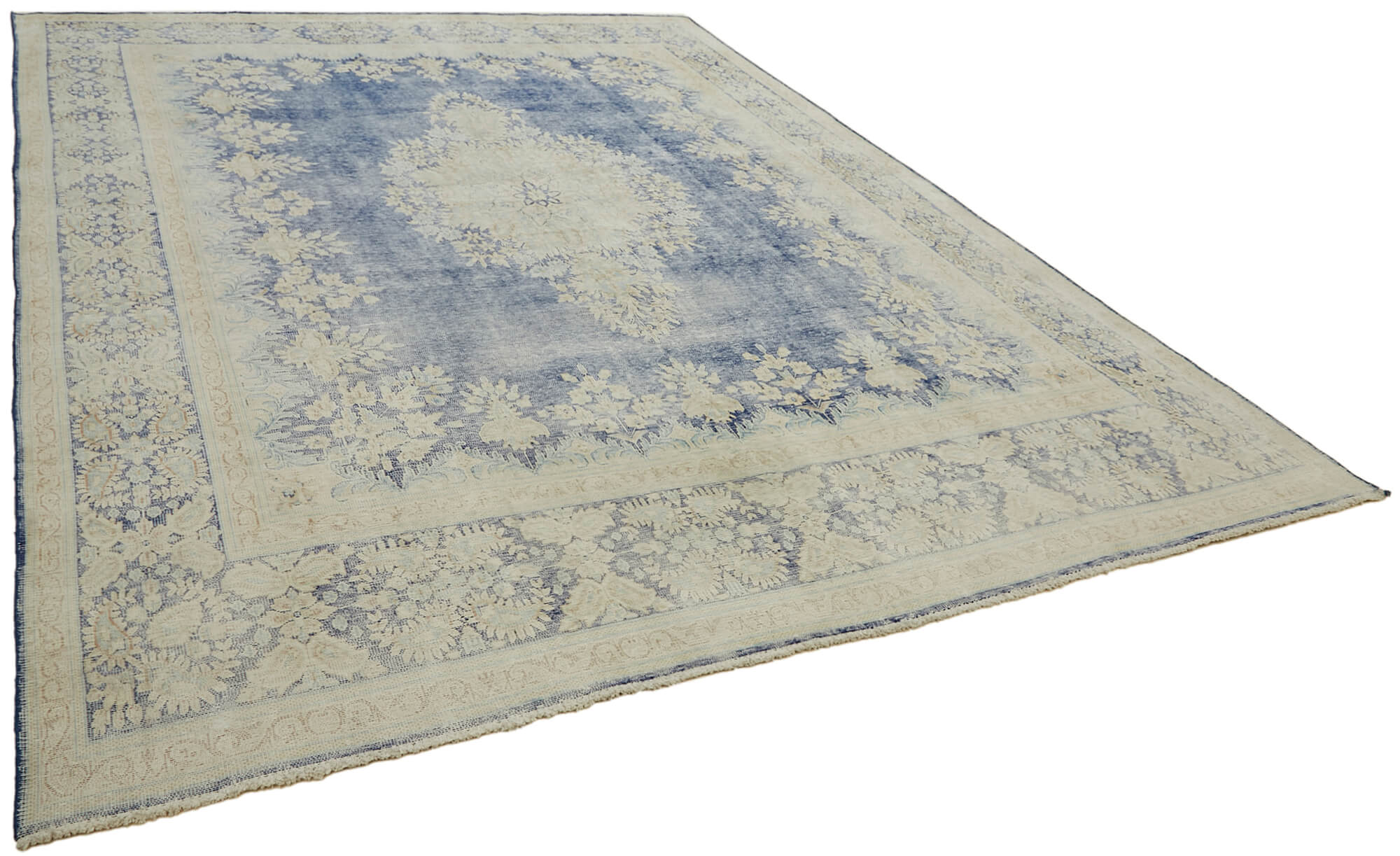 10 x 12 Beige Vintage Large Area Rug - 7270