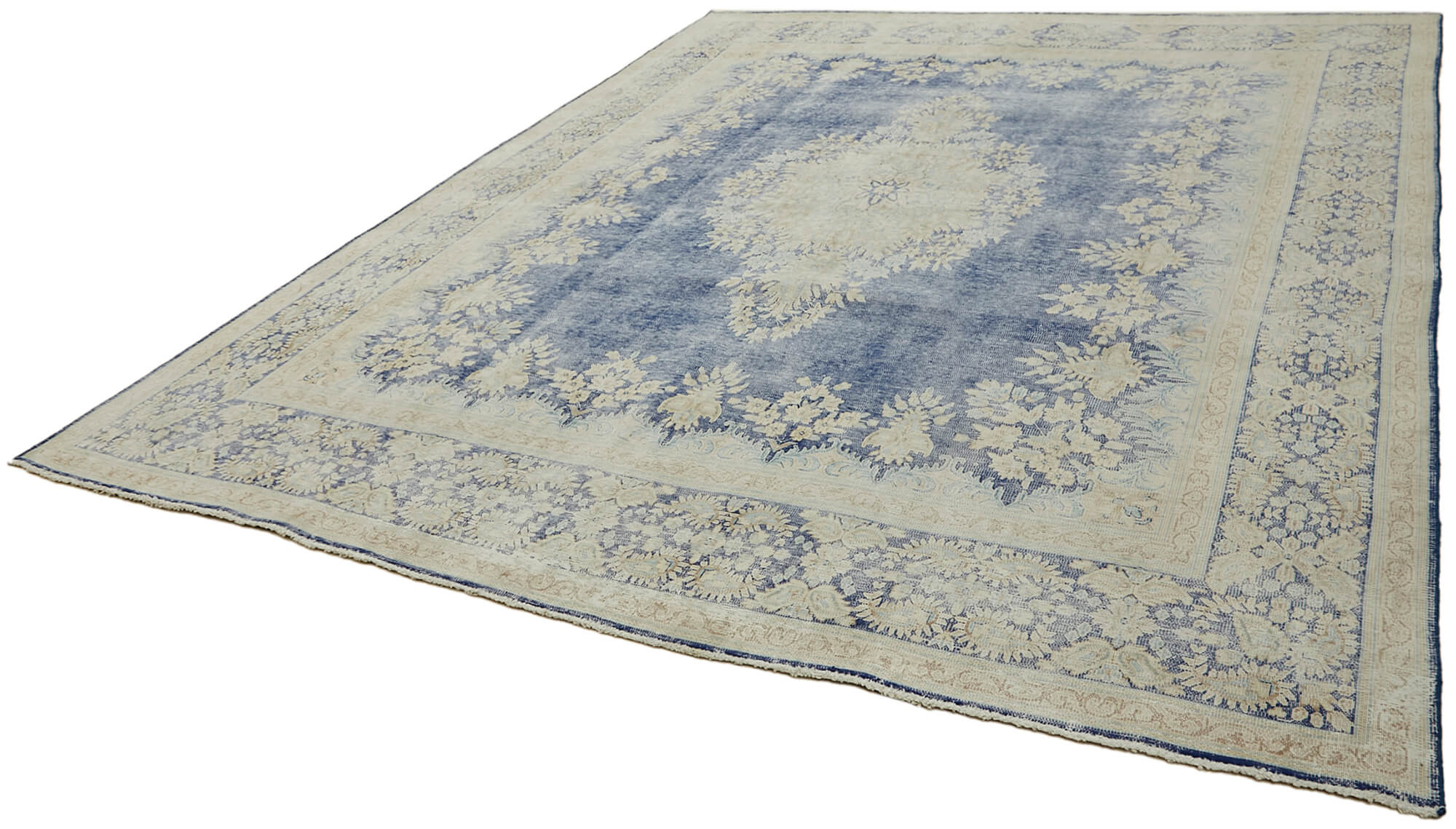 10 x 12 Beige Vintage Large Area Rug - 7270