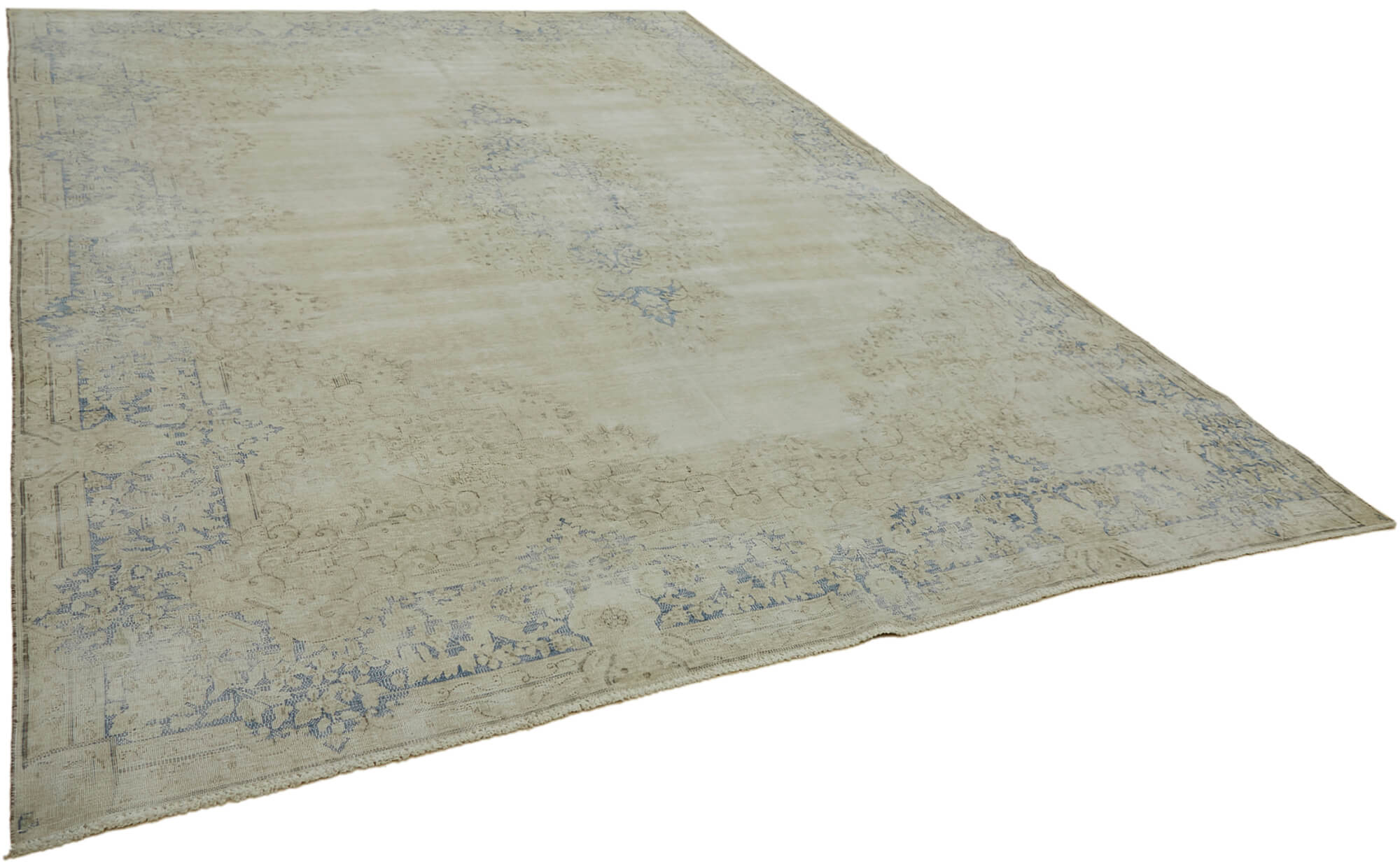 9 x 13 Beige Vintage Large Area Rug - 7271