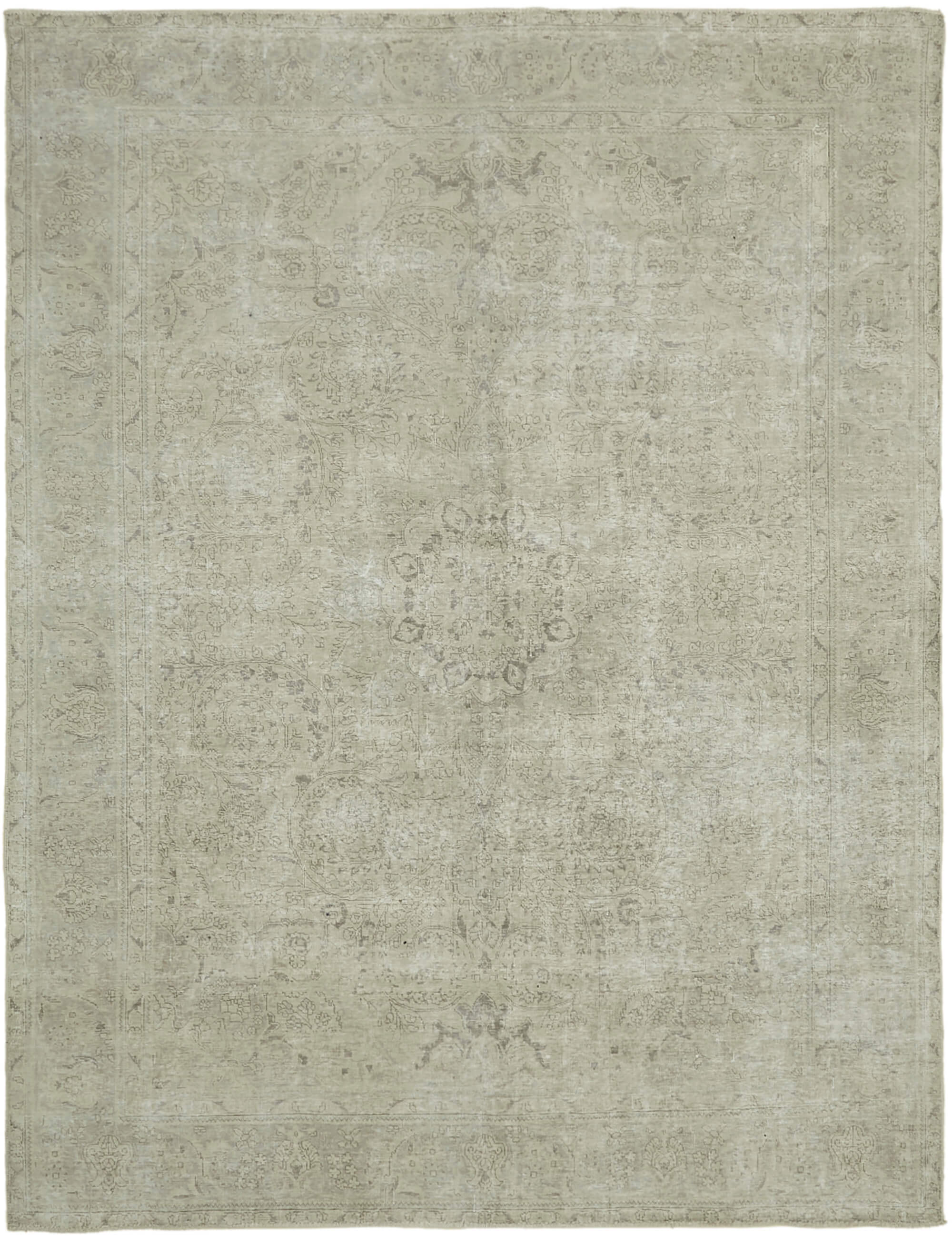 9 x 12 Beige Vintage Large Area Rug - 7272