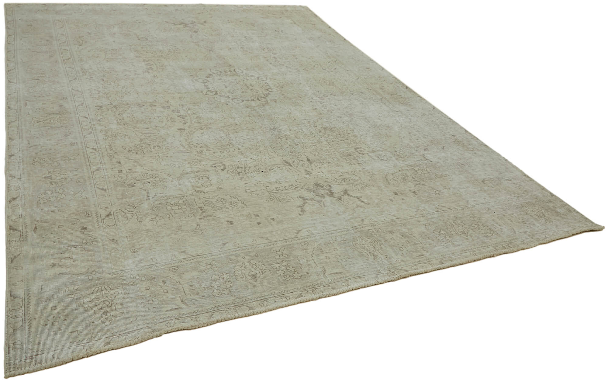 9 x 12 Beige Vintage Large Area Rug - 7272