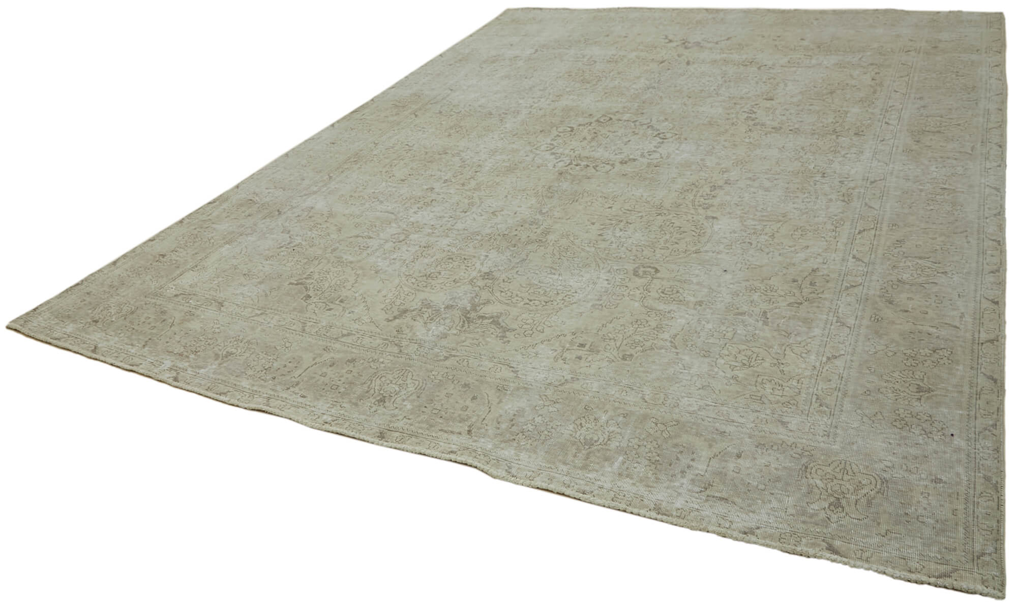 9 x 12 Beige Vintage Large Area Rug - 7272