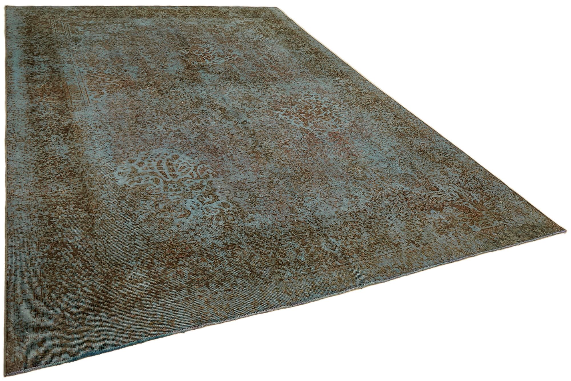 8 x 11 Blue Overdyed Large Area Rug - 7276