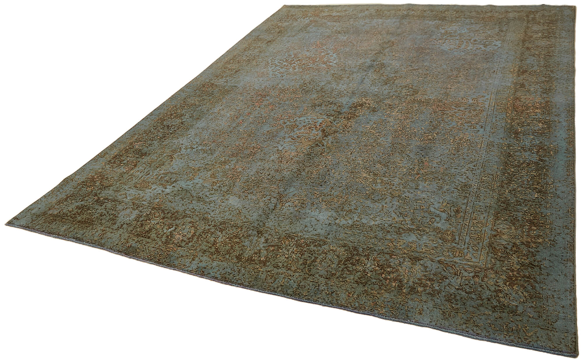 8 x 11 Blue Overdyed Large Area Rug - 7276