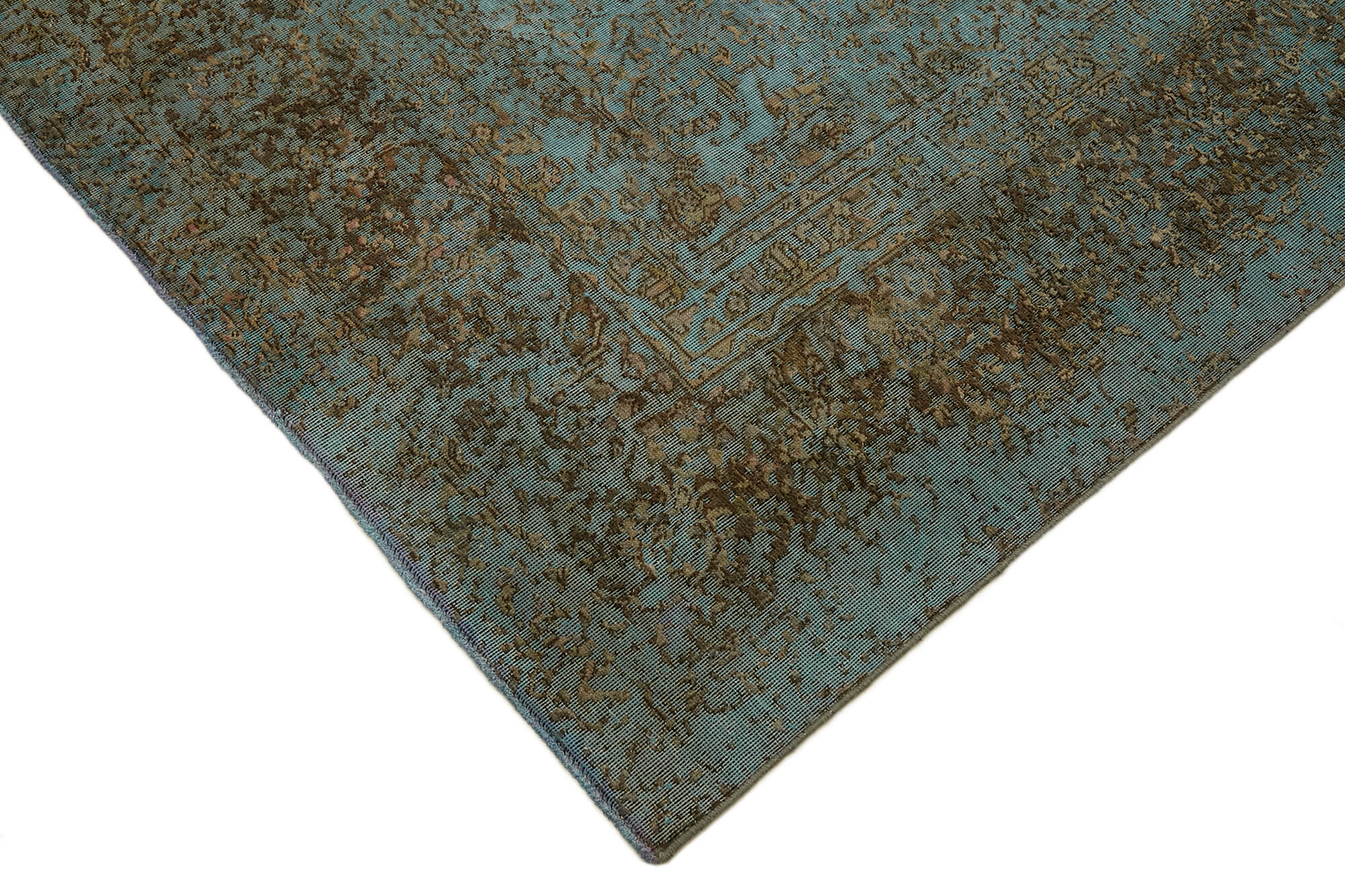 8 x 11 Blue Overdyed Large Area Rug - 7276