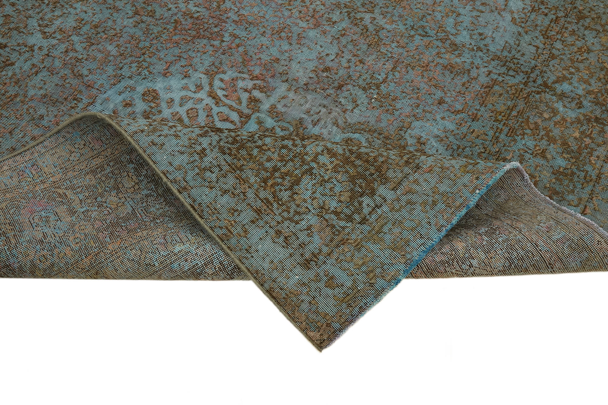 8 x 11 Blue Overdyed Large Area Rug - 7276