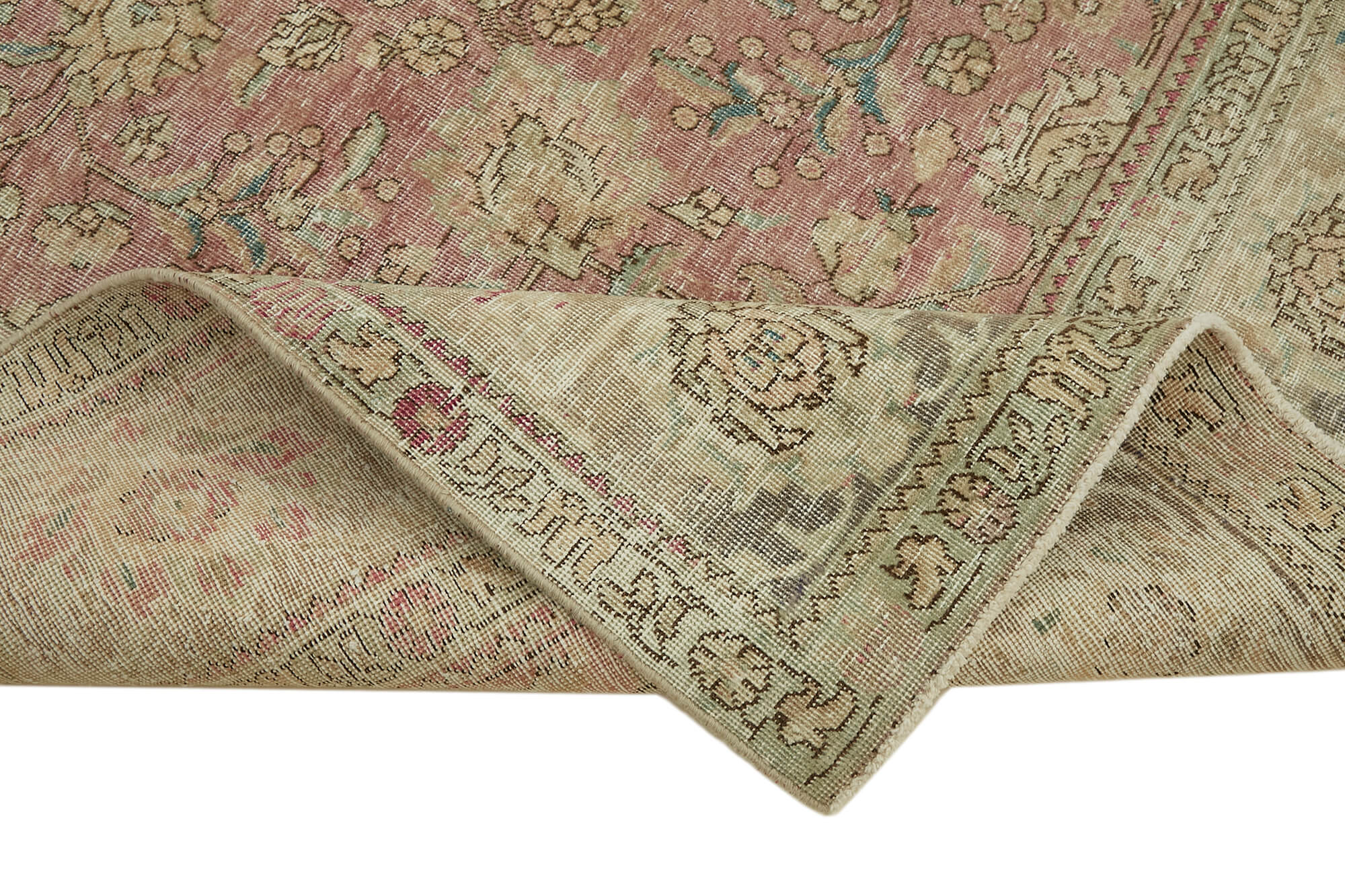 9 x 11 Beige Vintage Large Area Rug - 7277