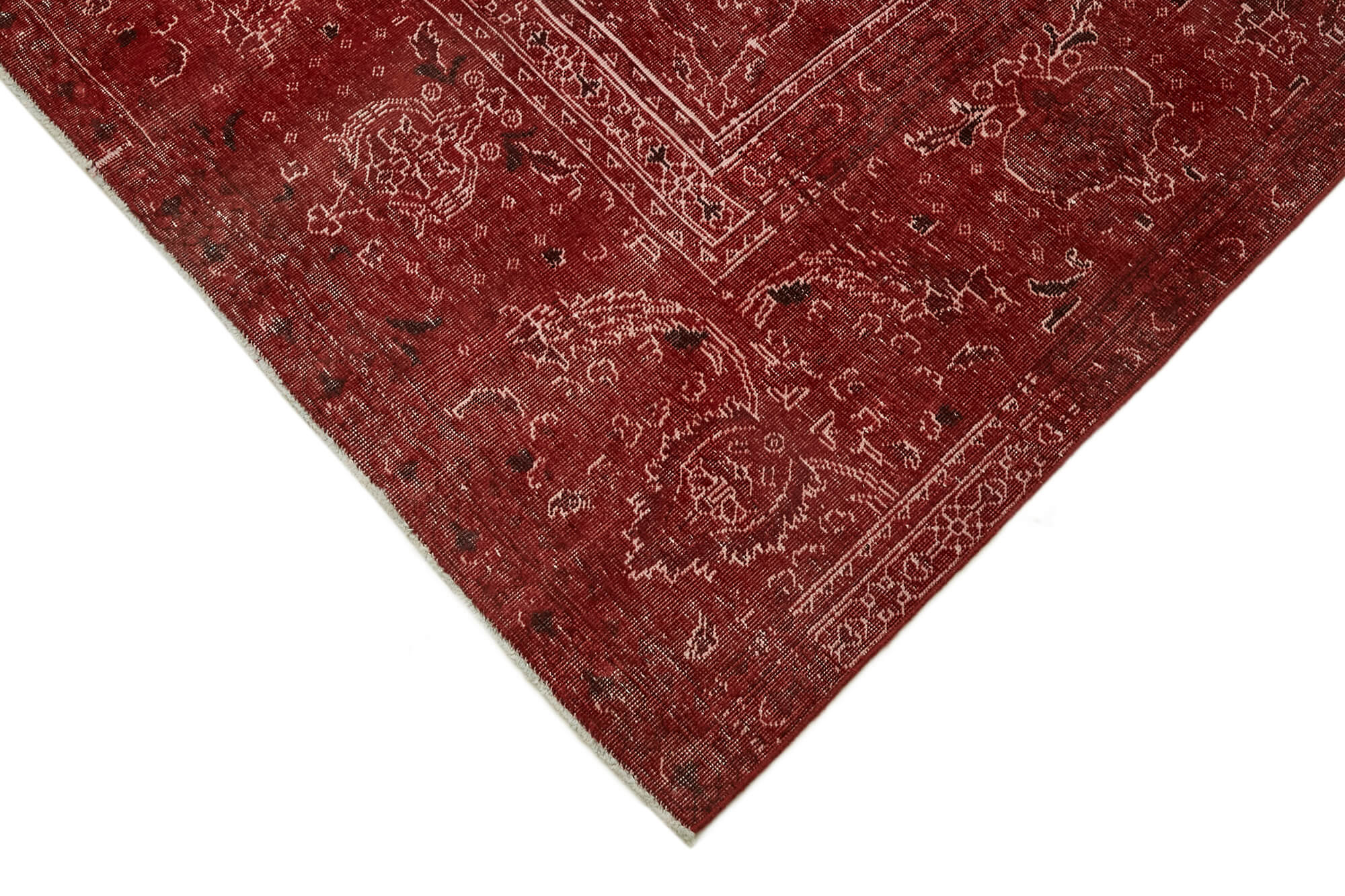 10 x 13 Red Overdyed Large Area Rug - 7278