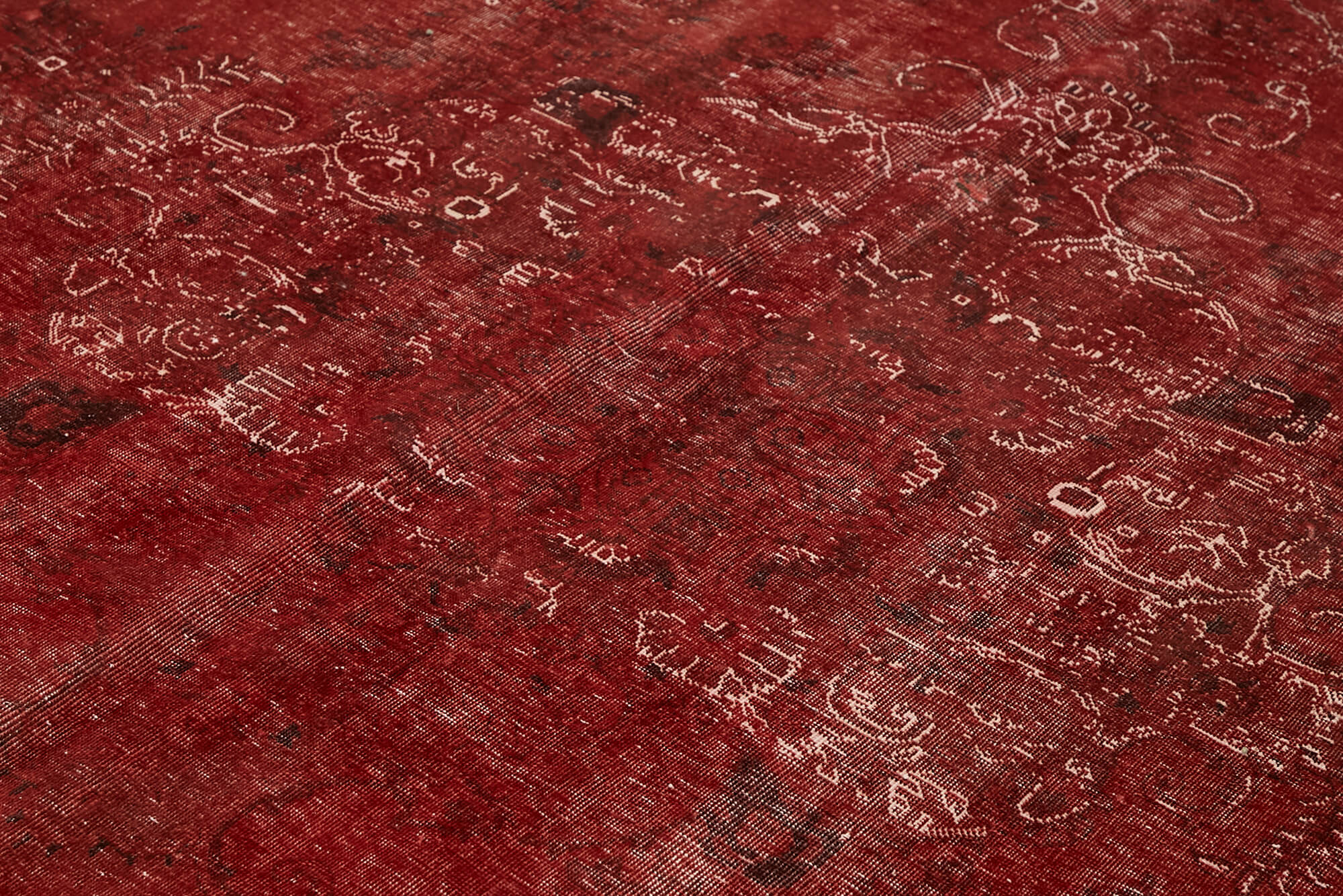 10 x 13 Red Overdyed Large Area Rug - 7278