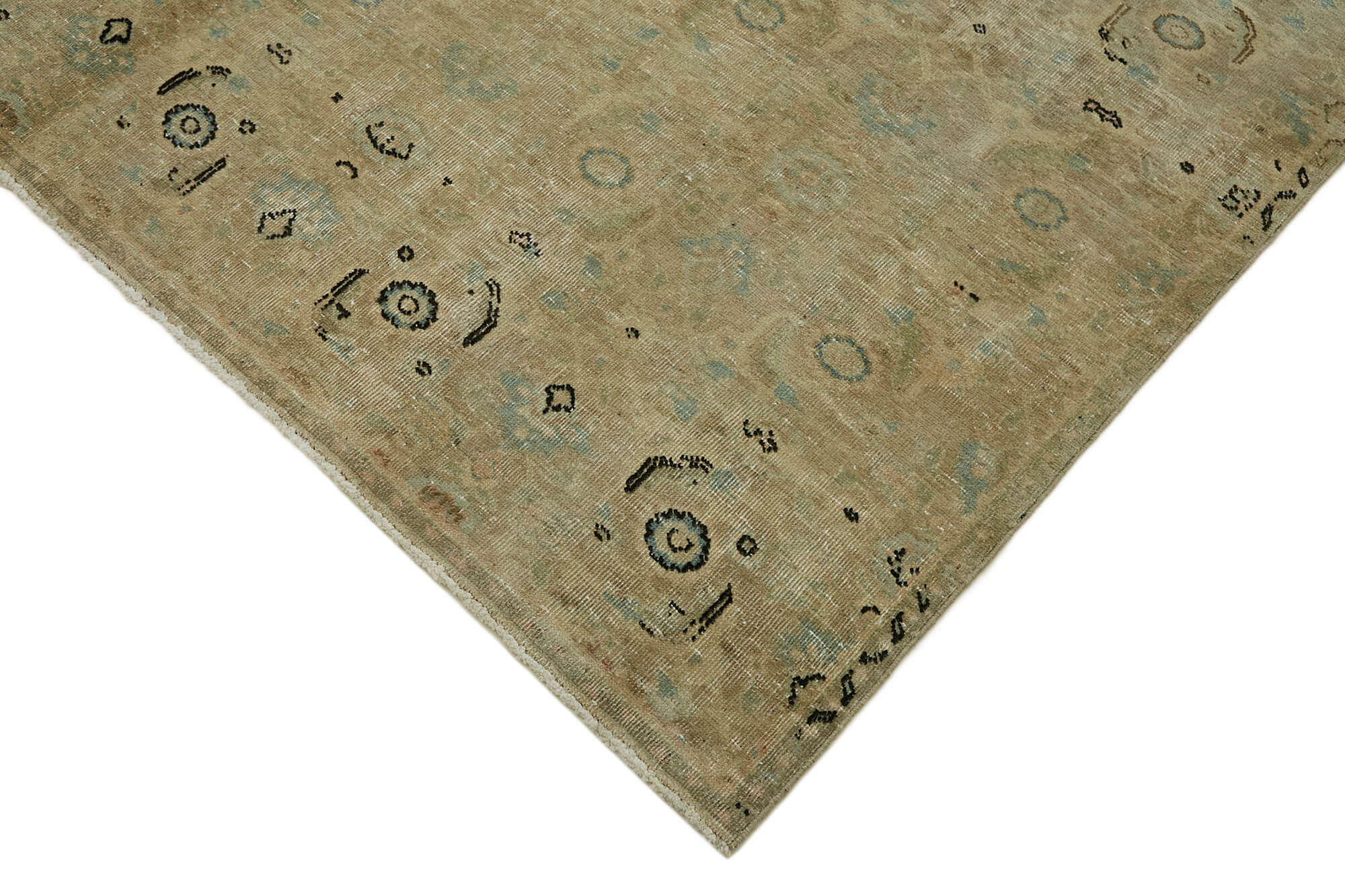 6 x 10 Beige Vintage Large Area Rug - 7281