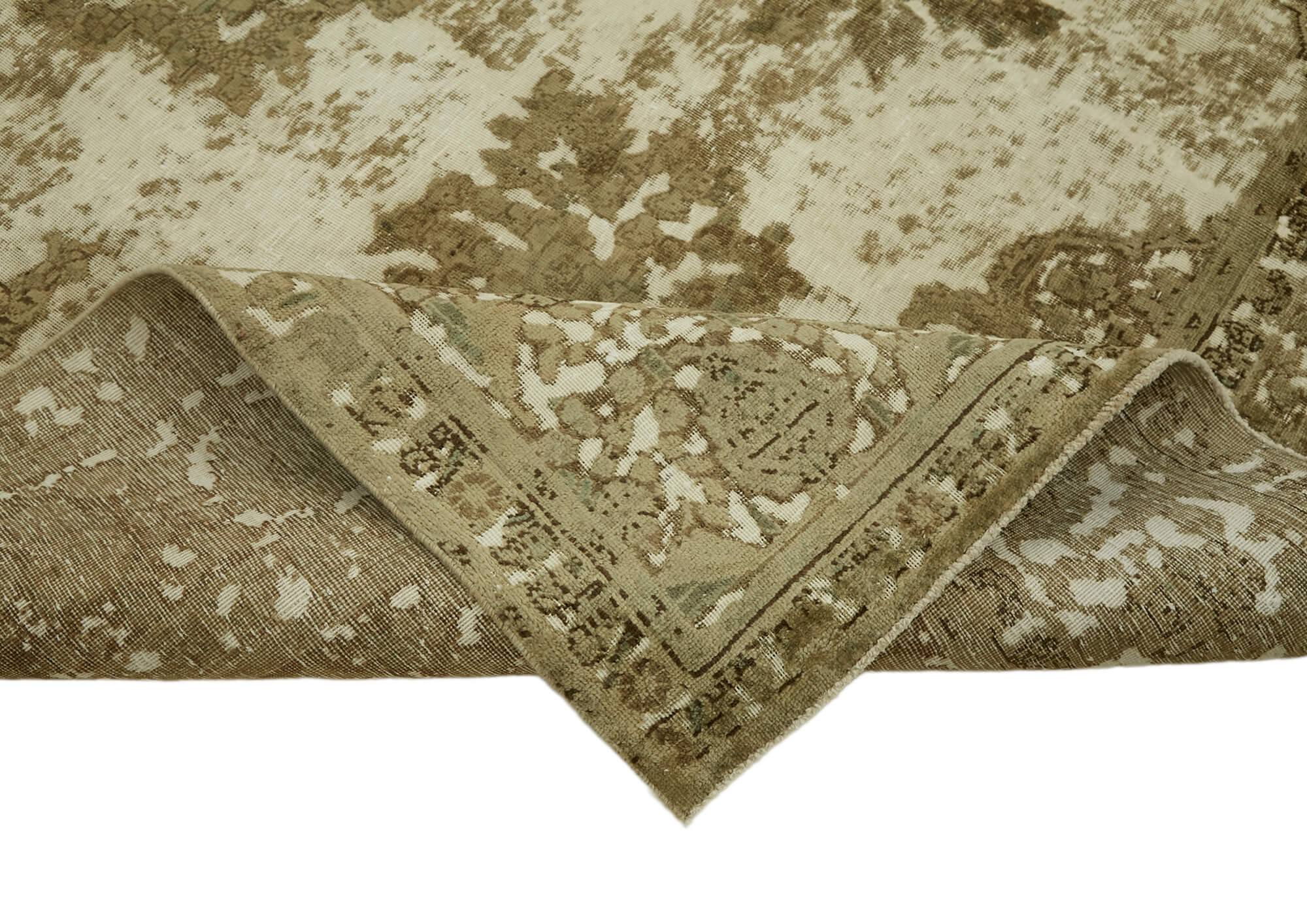 9 x 12 Beige Vintage Large Area Rug - 7285