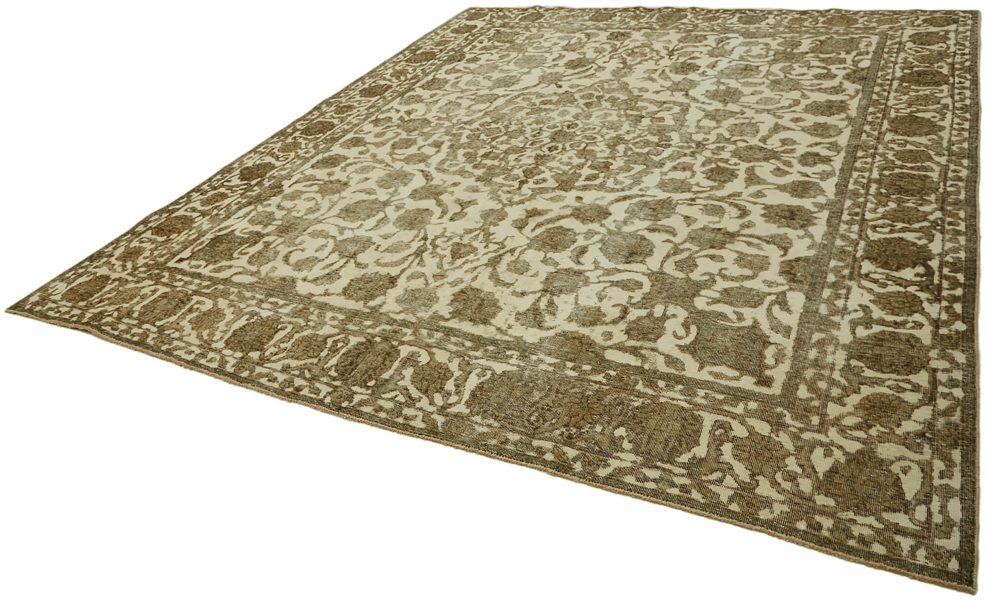 10 x 11 Beige Vintage Large Area Rug - 7286