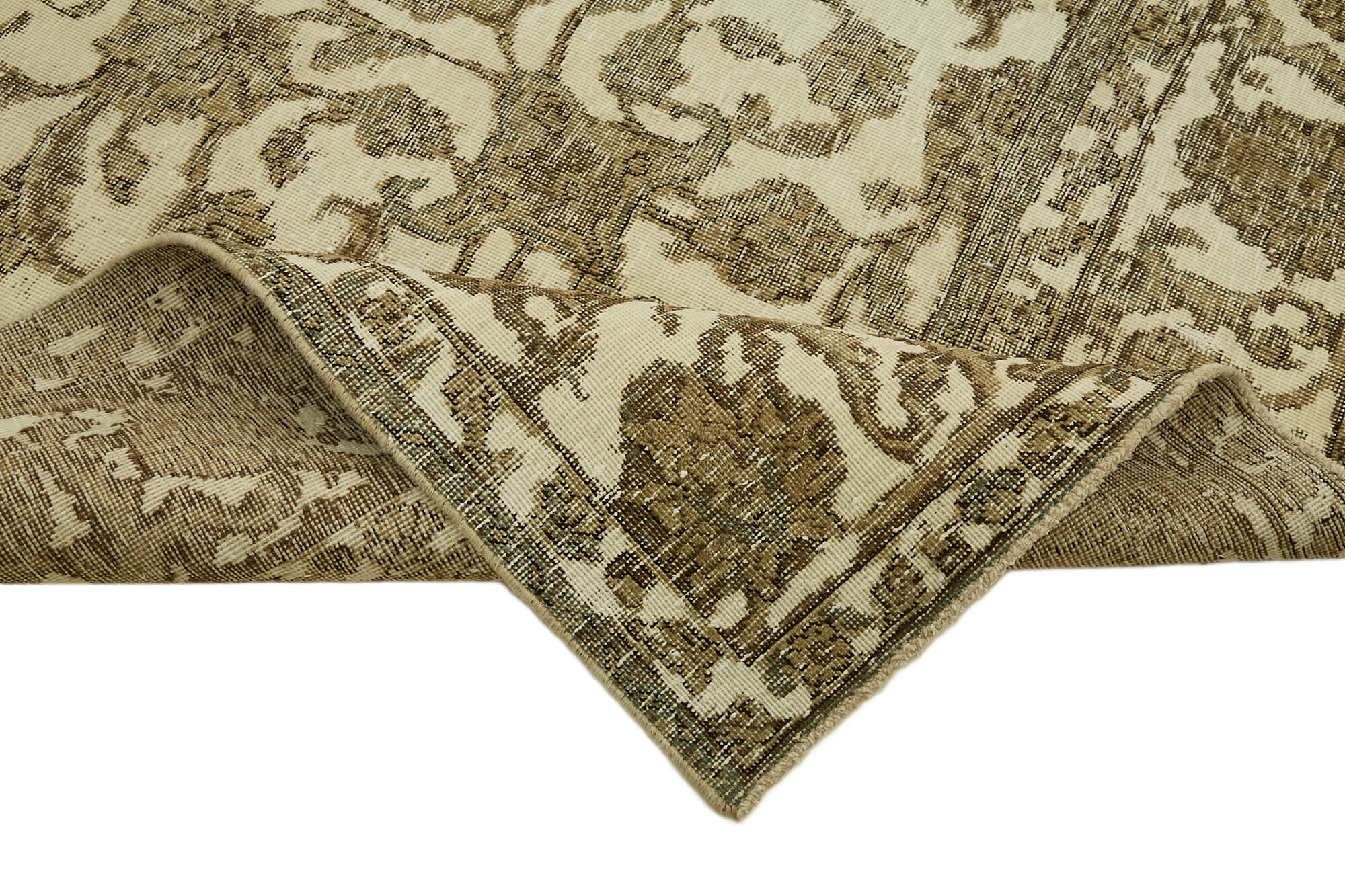 10 x 11 Beige Vintage Large Area Rug - 7286