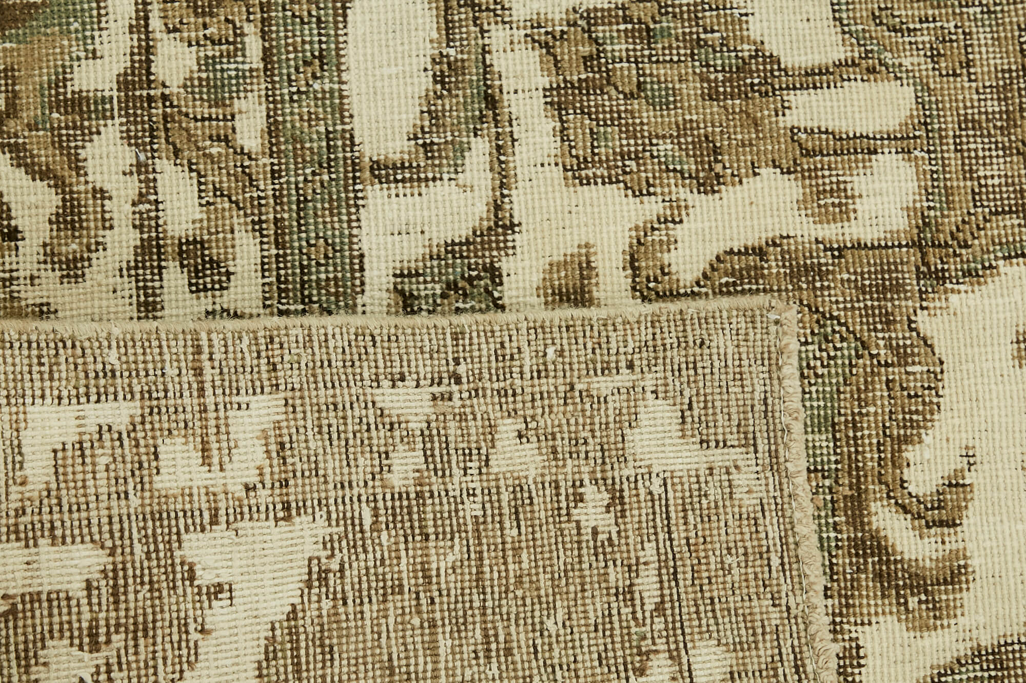 10 x 11 Beige Vintage Large Area Rug - 7286