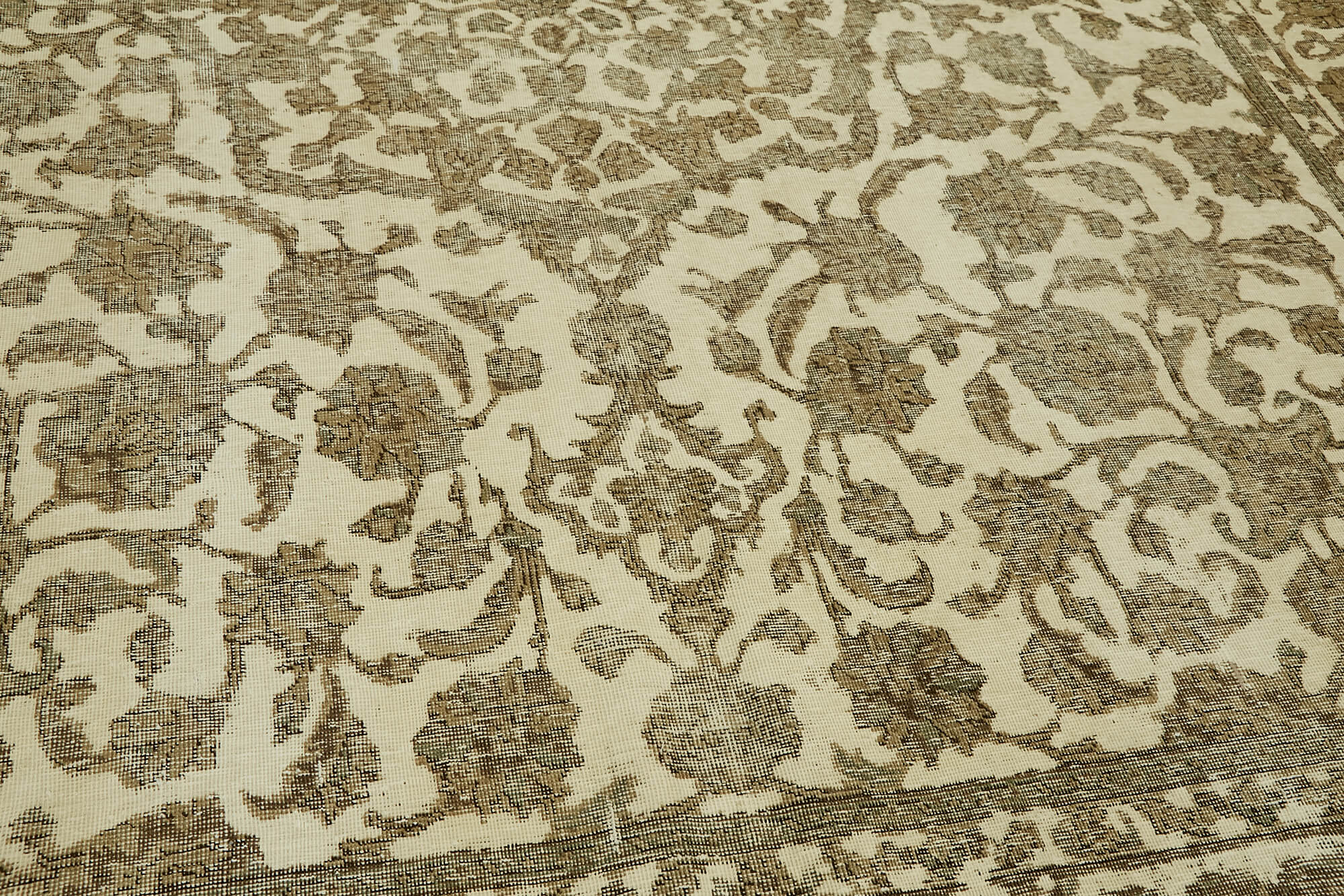 10 x 11 Beige Vintage Large Area Rug - 7286