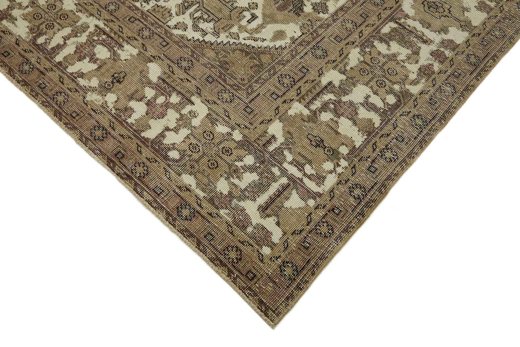 9 x 12 Beige Vintage Large Area Rug - 7287