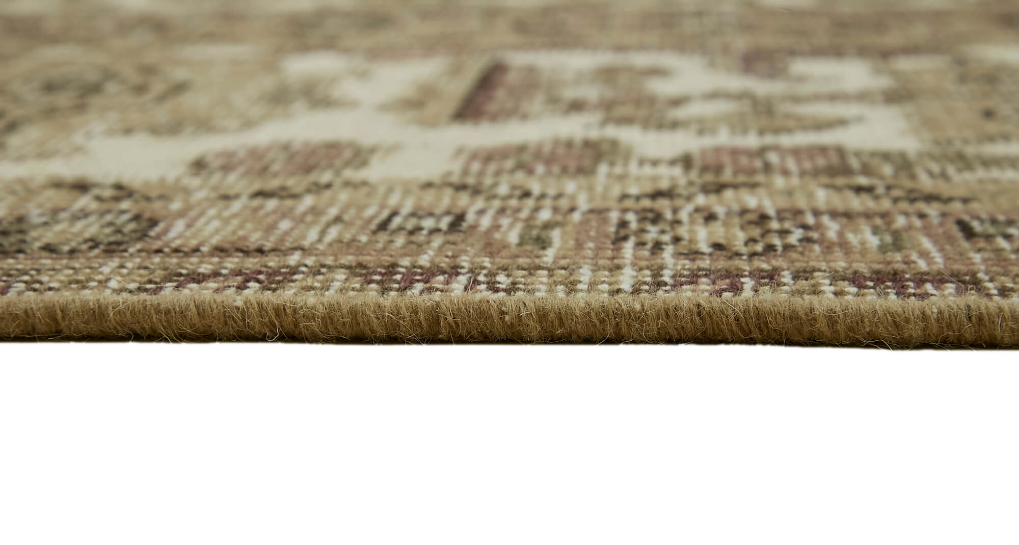 9 x 12 Beige Vintage Large Area Rug - 7287