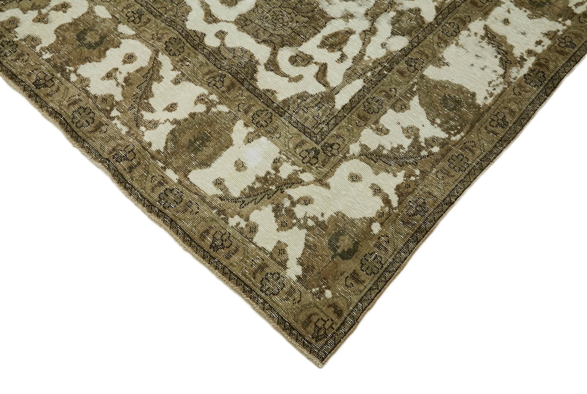 9 x 13 Beige Vintage Large Area Rug - 7289