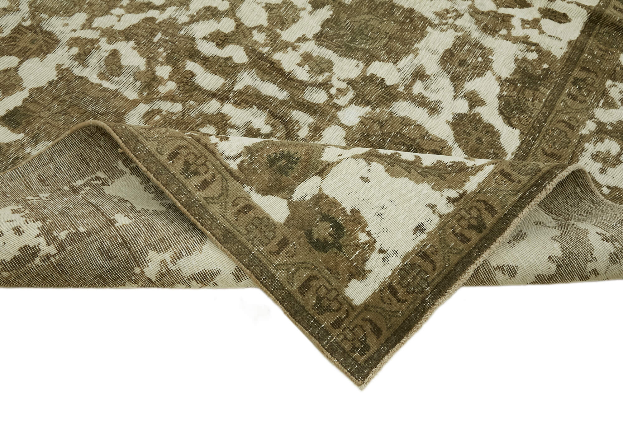 9 x 13 Beige Vintage Large Area Rug - 7289