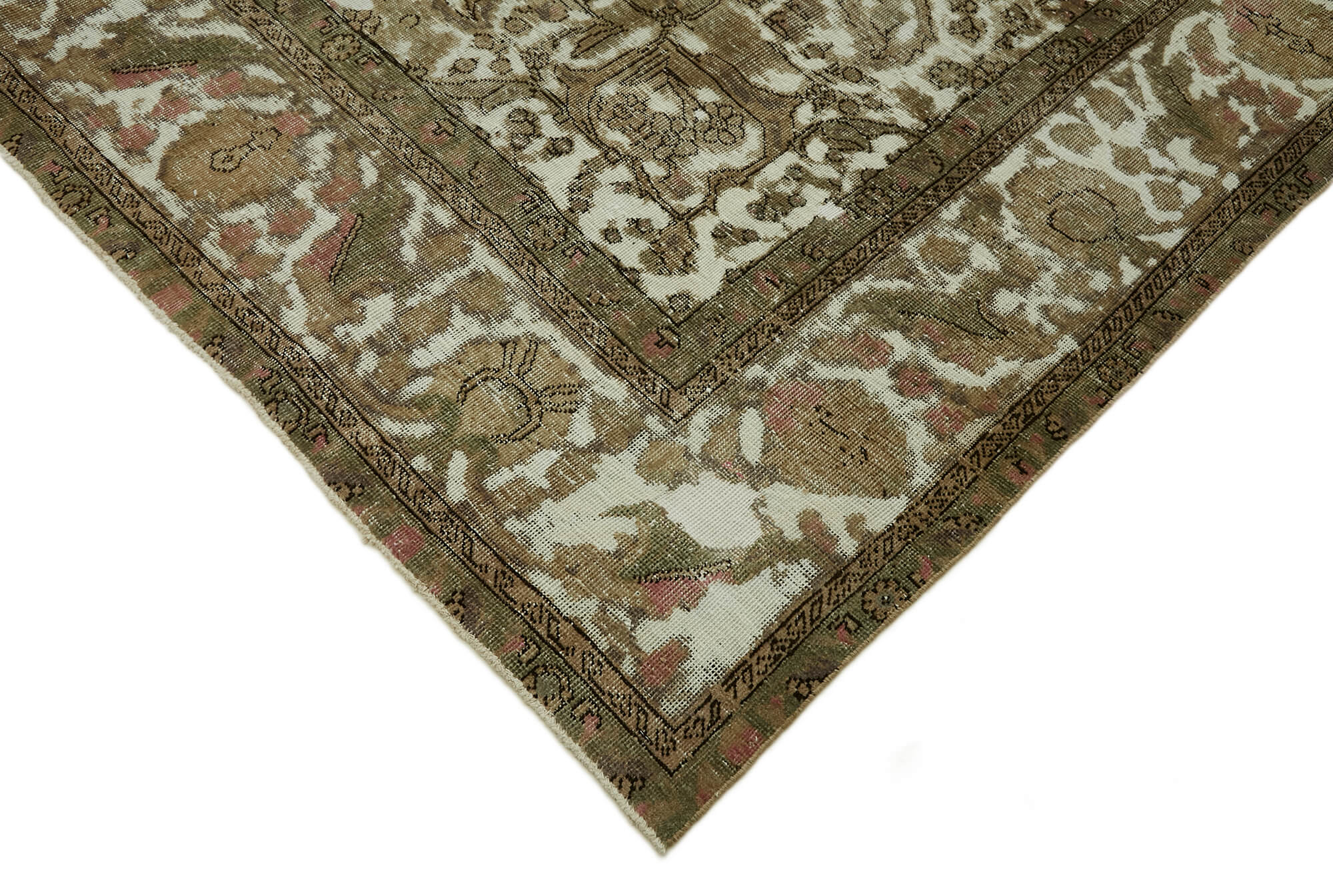 9 x 13 Beige Vintage Large Area Rug - 7290