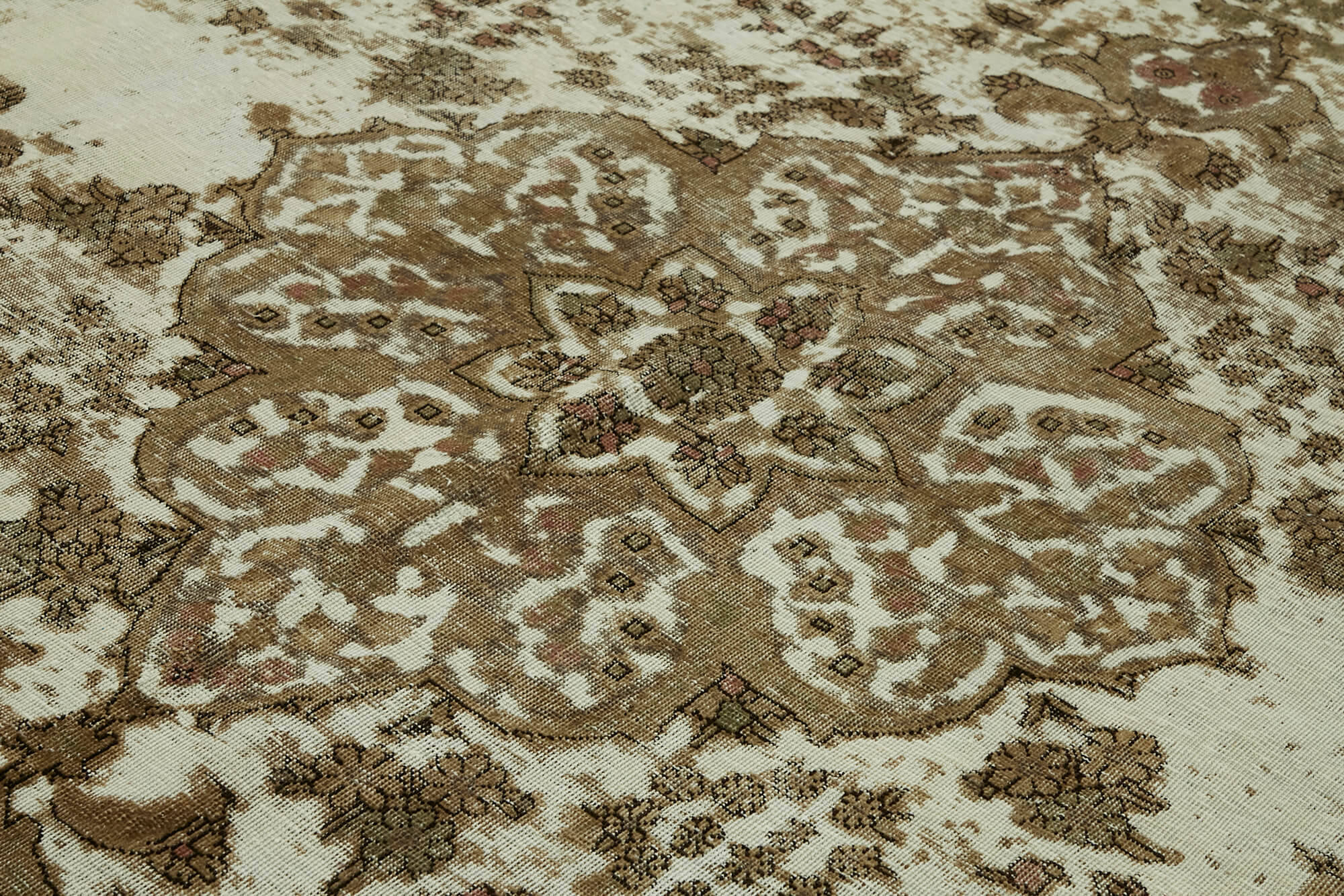 9 x 13 Beige Vintage Large Area Rug - 7290