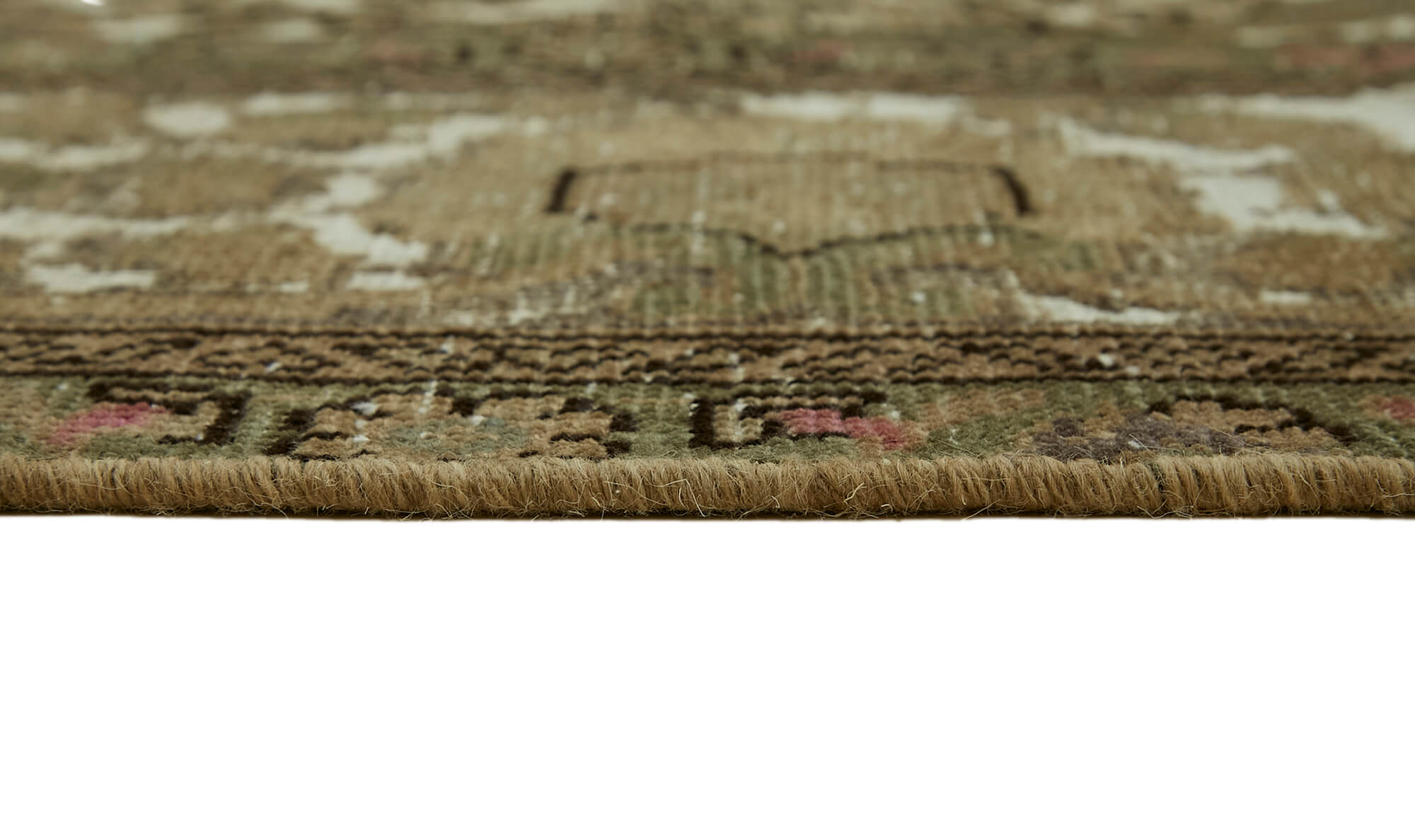 9 x 13 Beige Vintage Large Area Rug - 7290