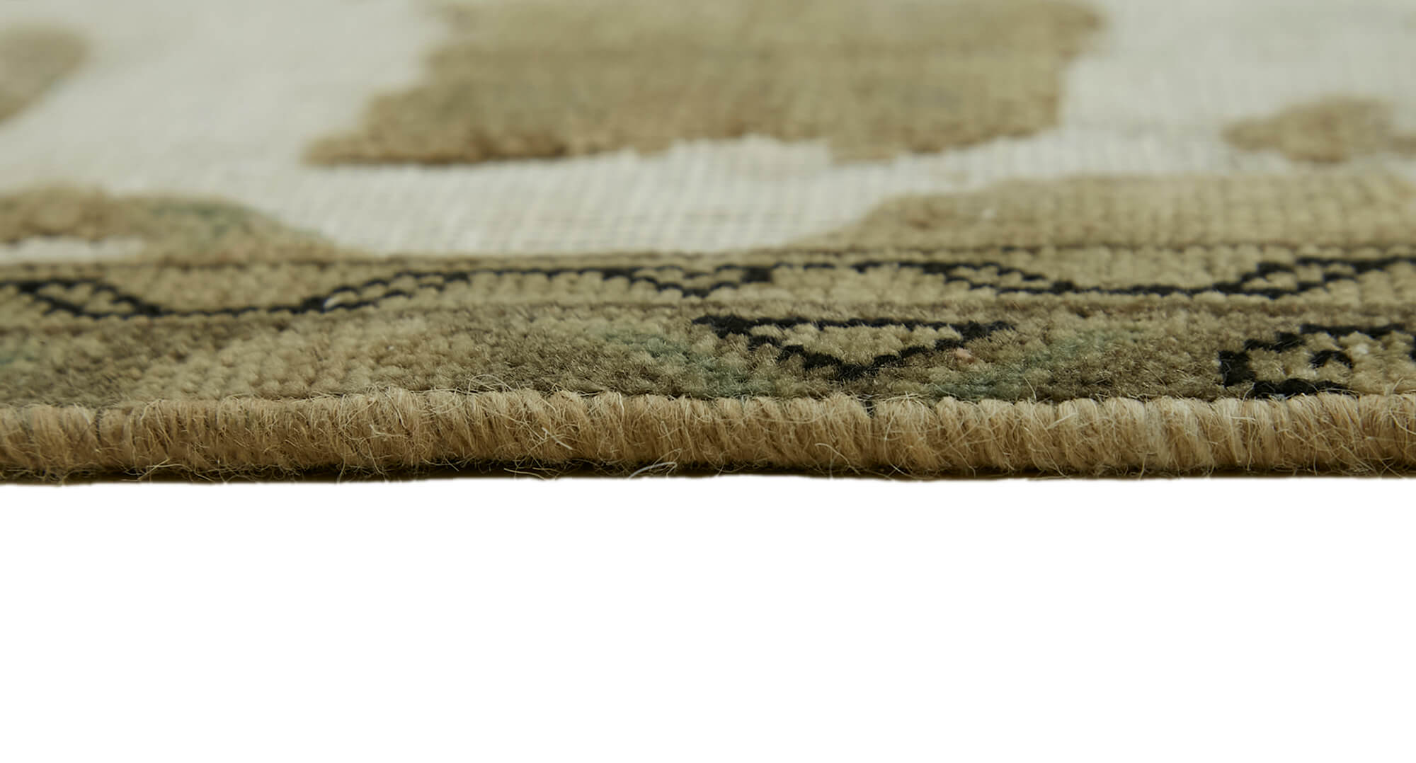 9 x 12 Beige Vintage Large Area Rug - 7293