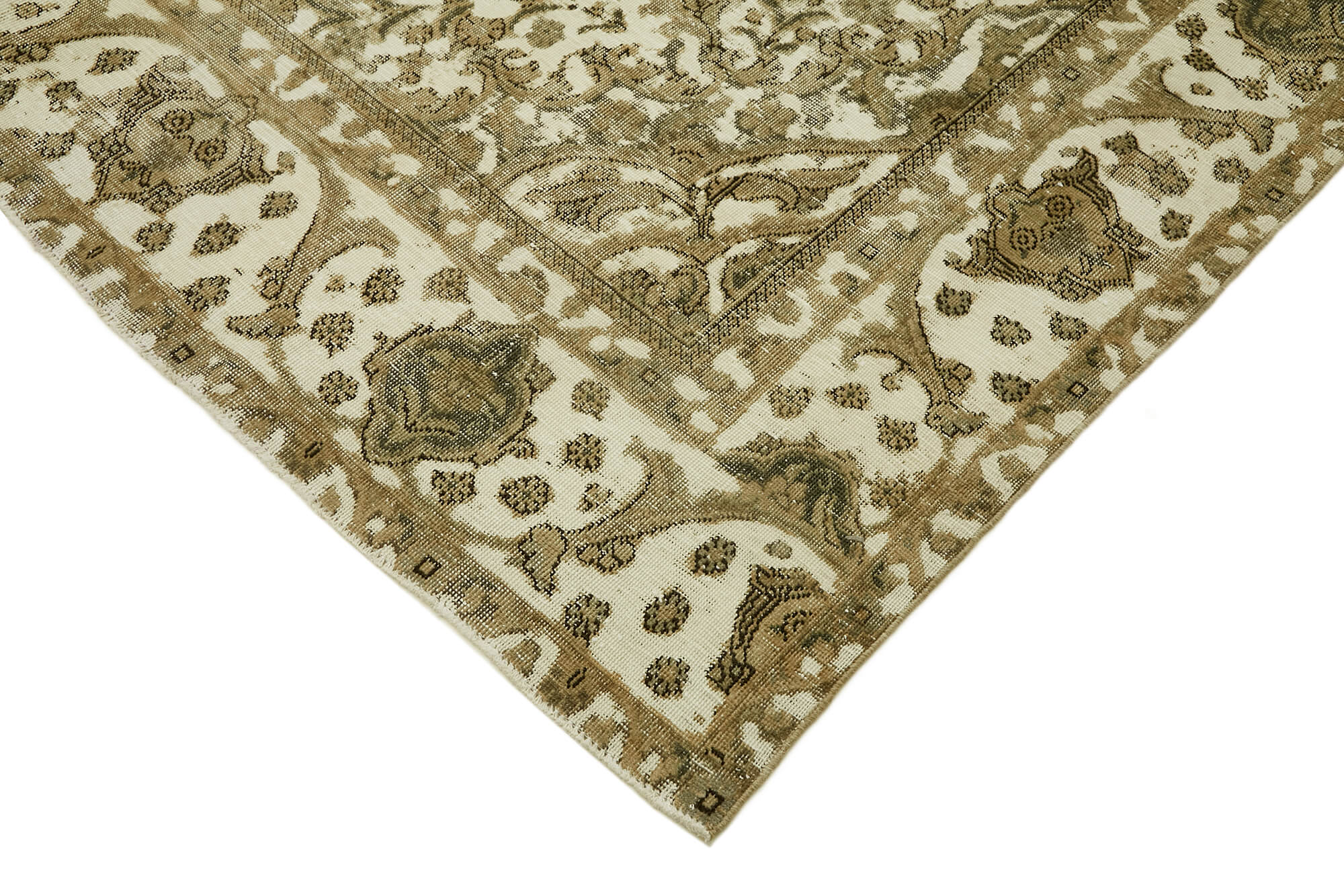 9 x 12 Beige Vintage Large Area Rug - 7294