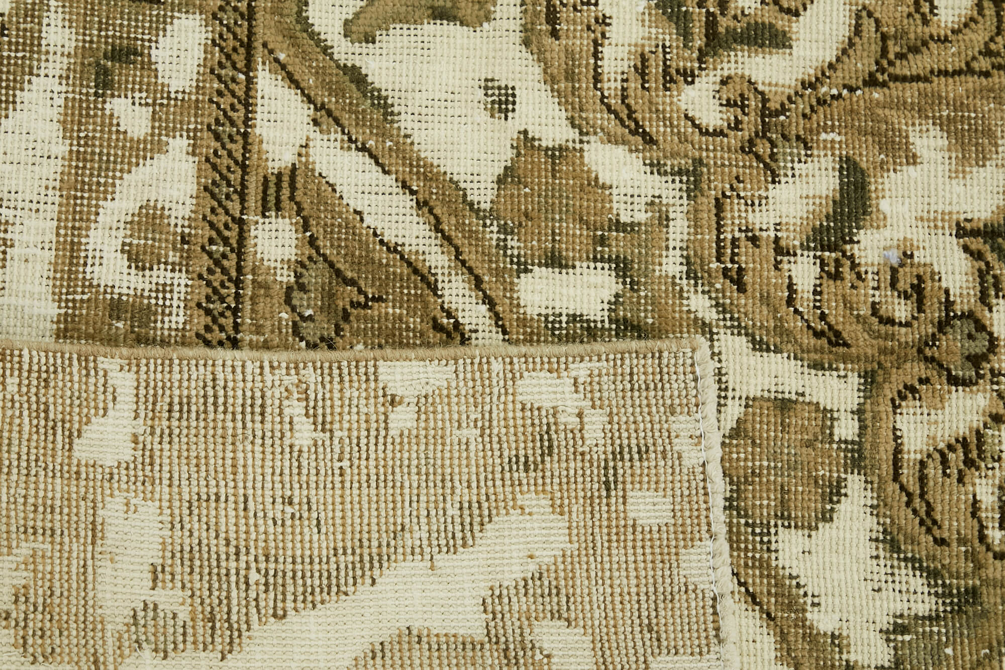 9 x 12 Beige Vintage Large Area Rug - 7294