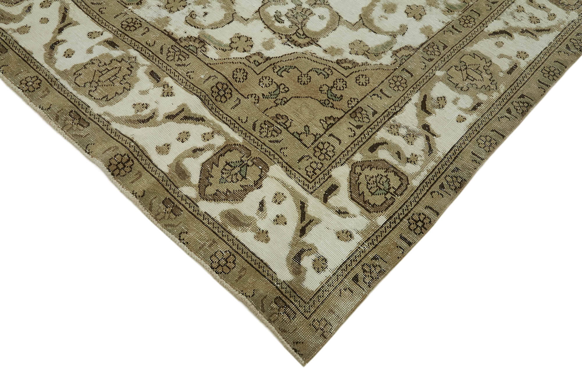 9 x 13 Beige Vintage Large Area Rug - 7295