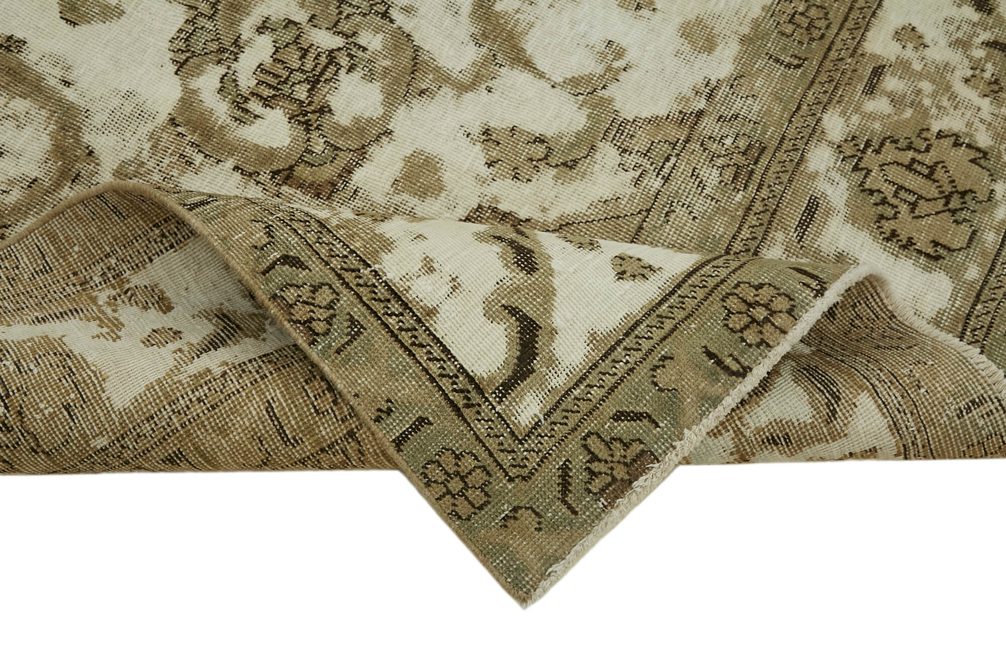 9 x 13 Beige Vintage Large Area Rug - 7295