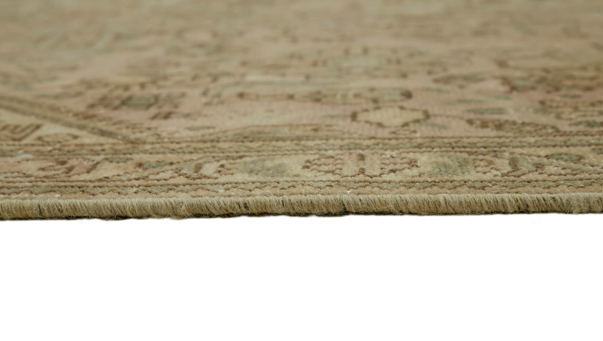 6 x 9 Beige Vintage Large Area Rug - 7298