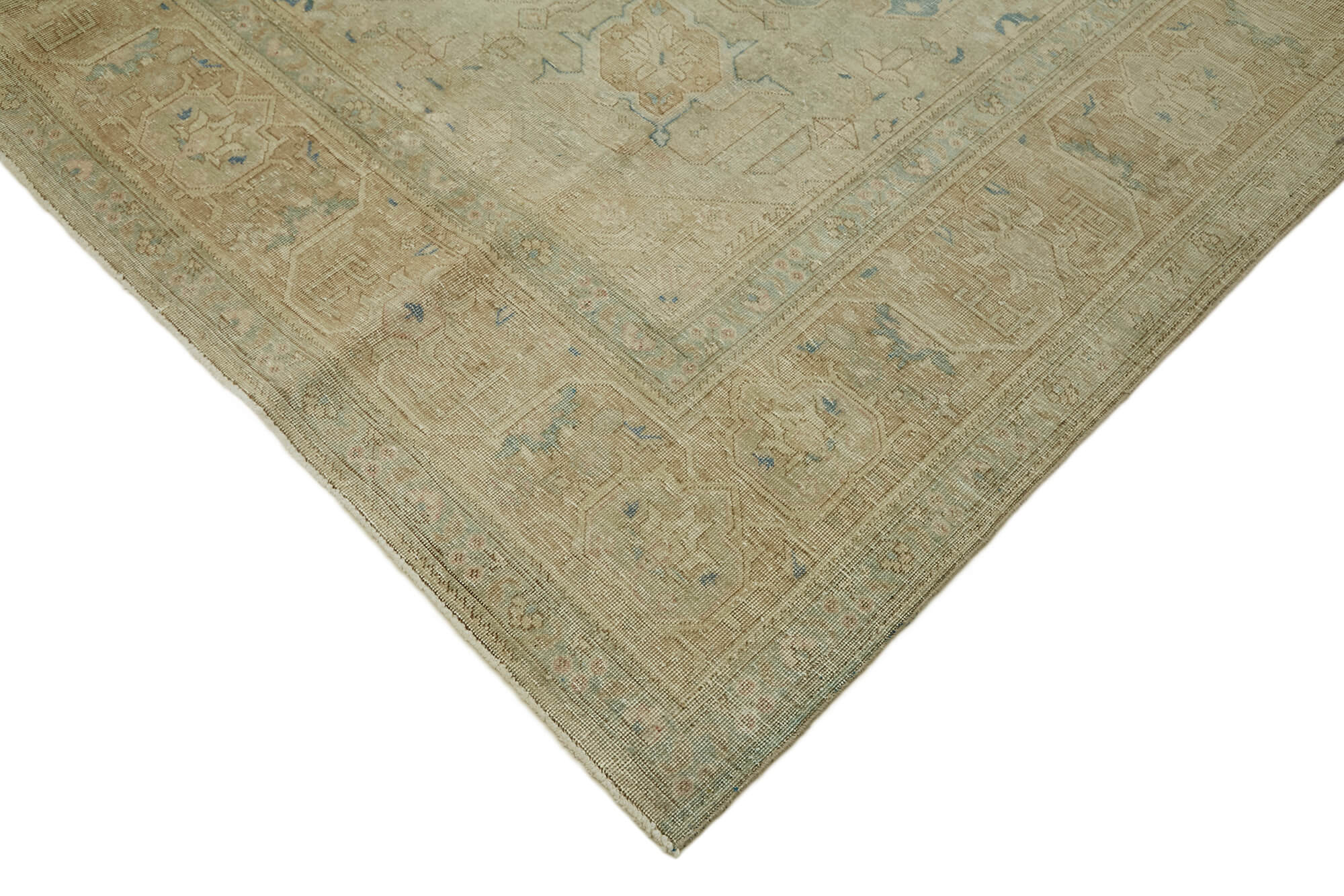 10 x 13 Beige Vintage Large Area Rug - 7300